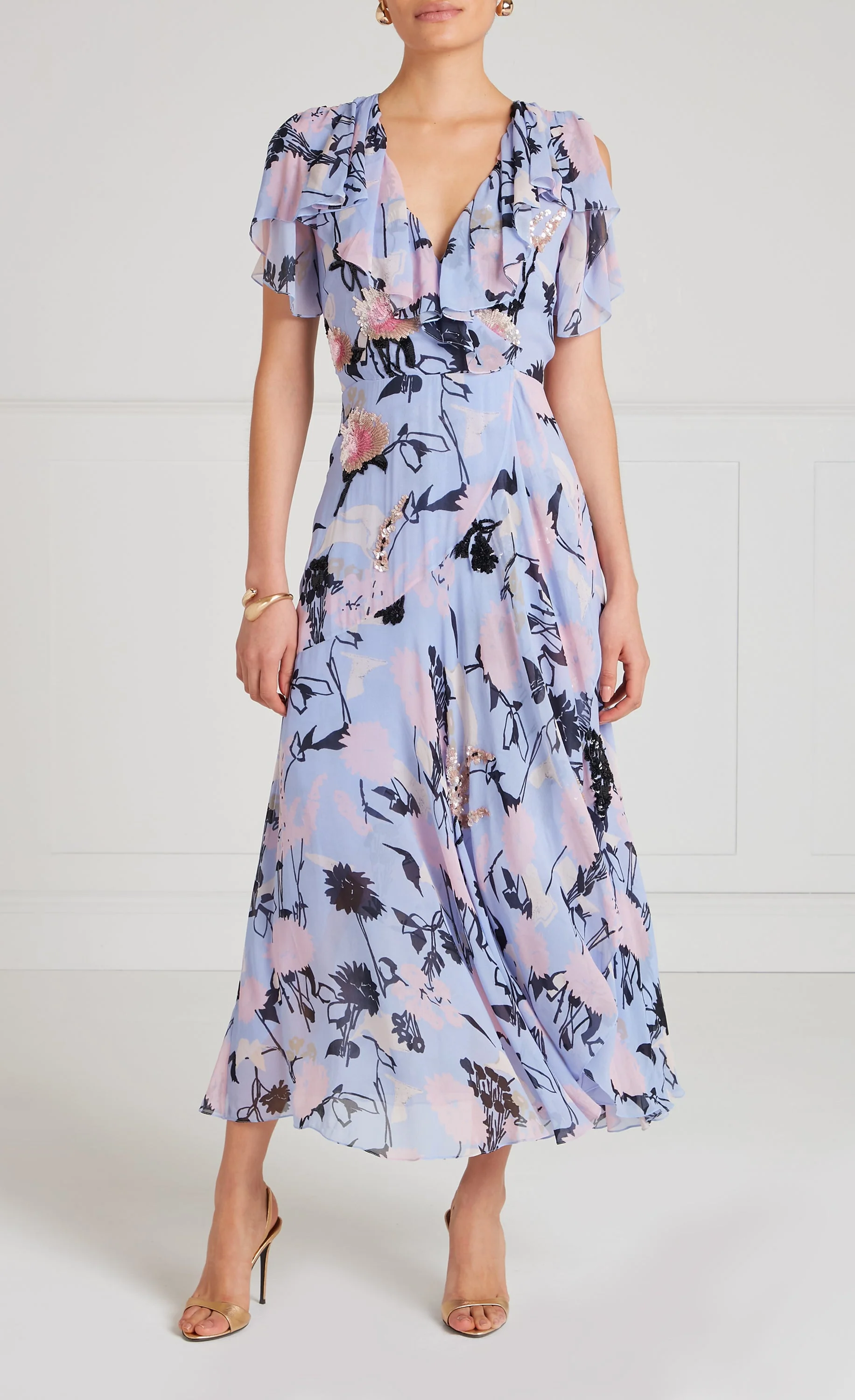 Maisie Wrap Dress - Lavender Blue - Image 2