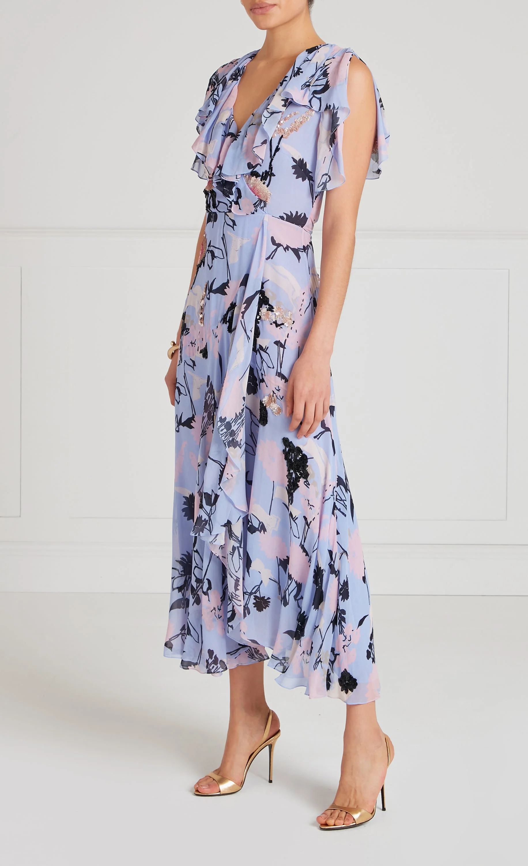 Maisie Wrap Dress - Lavender Blue - Image 3