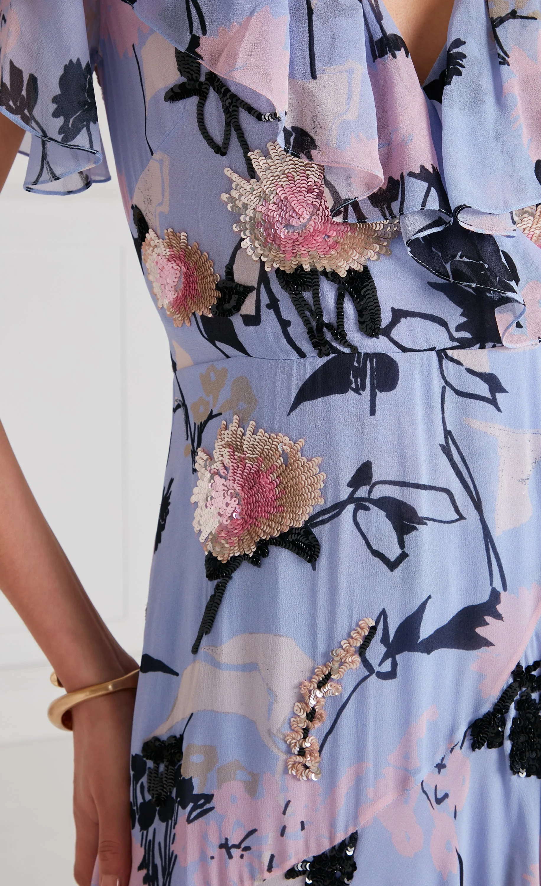 Maisie Wrap Dress - Lavender Blue - Image 9