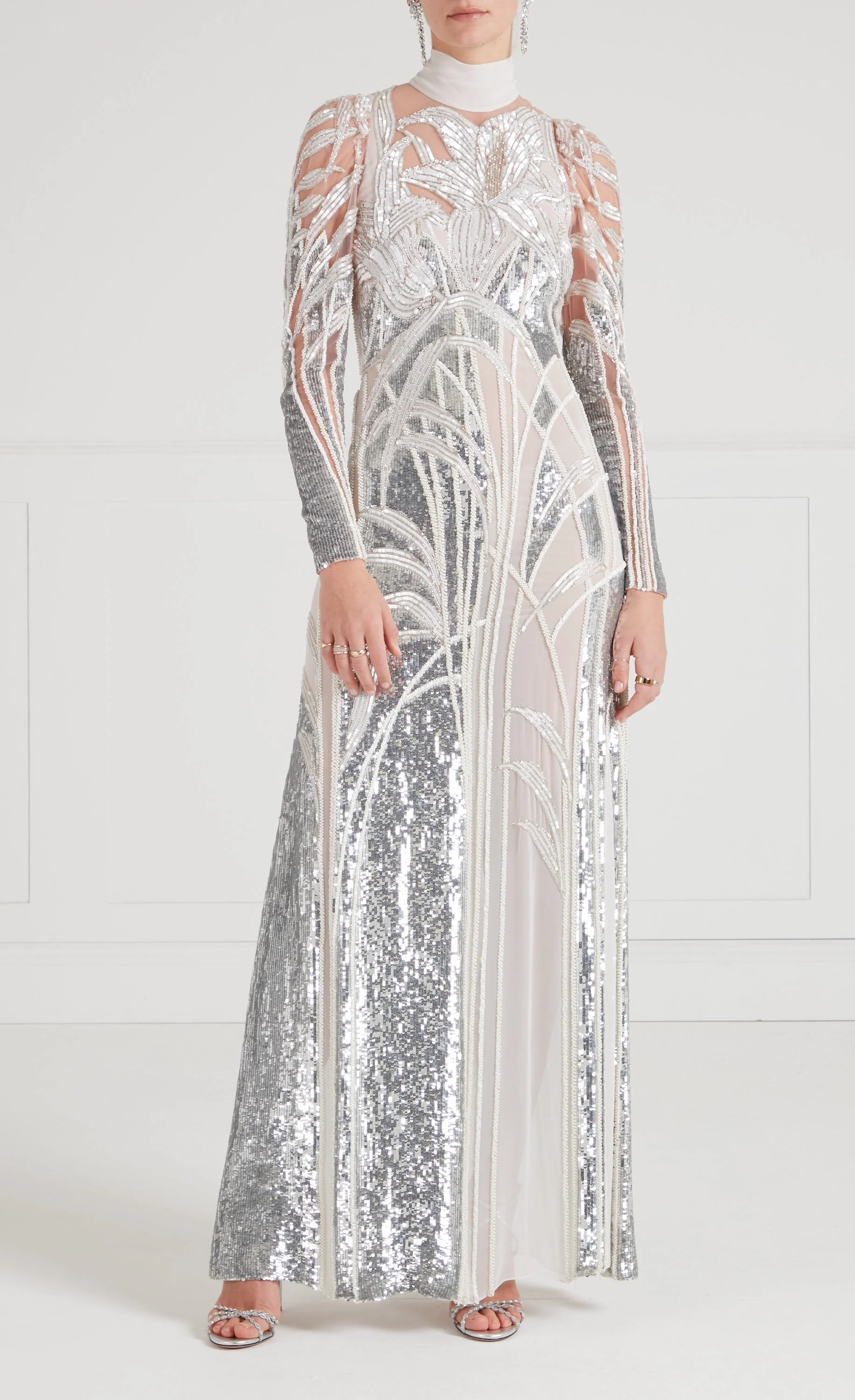 Mariana Sleeved Gown - Platinum - Image 3