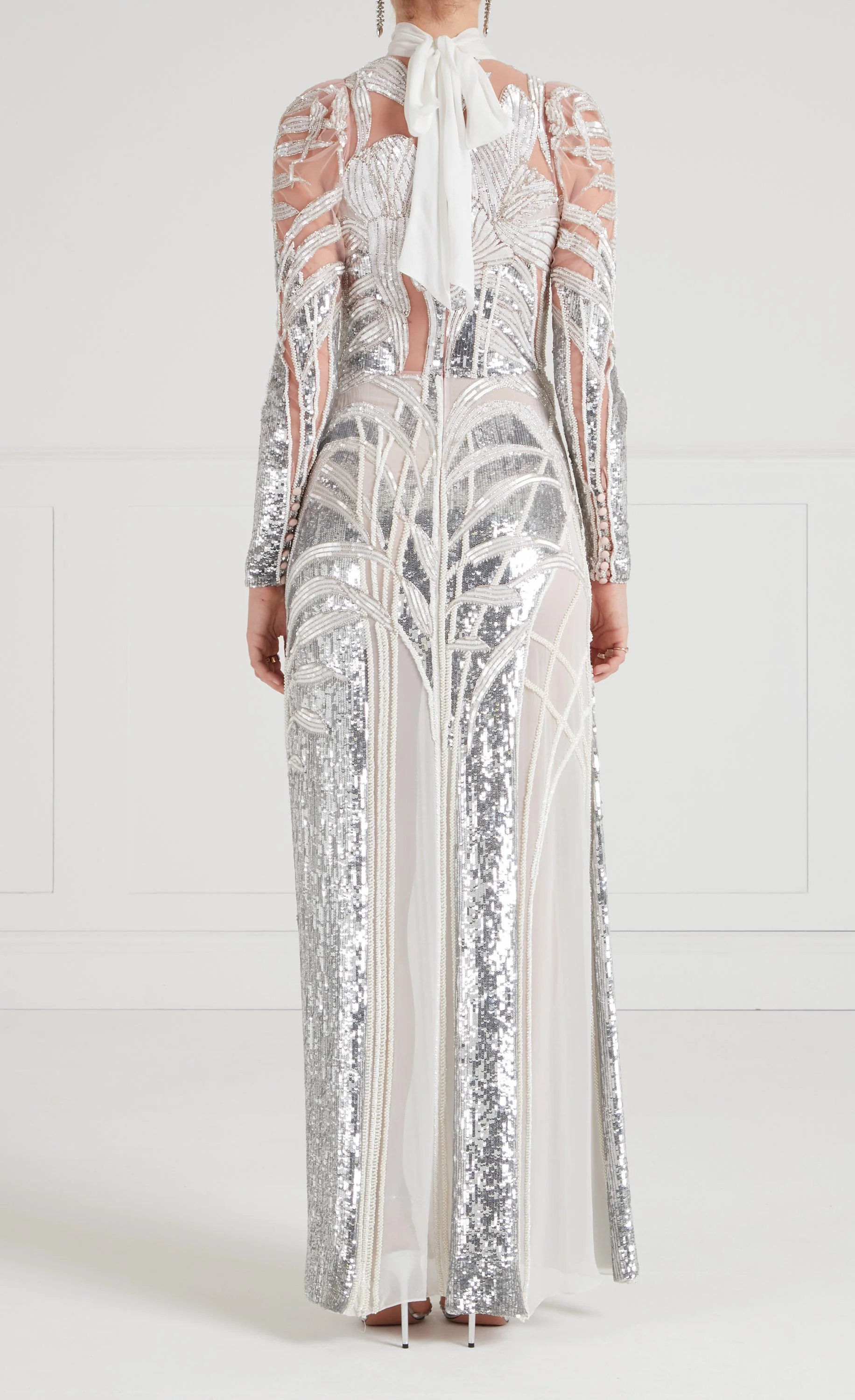 Mariana Sleeved Gown - Platinum - Image 6