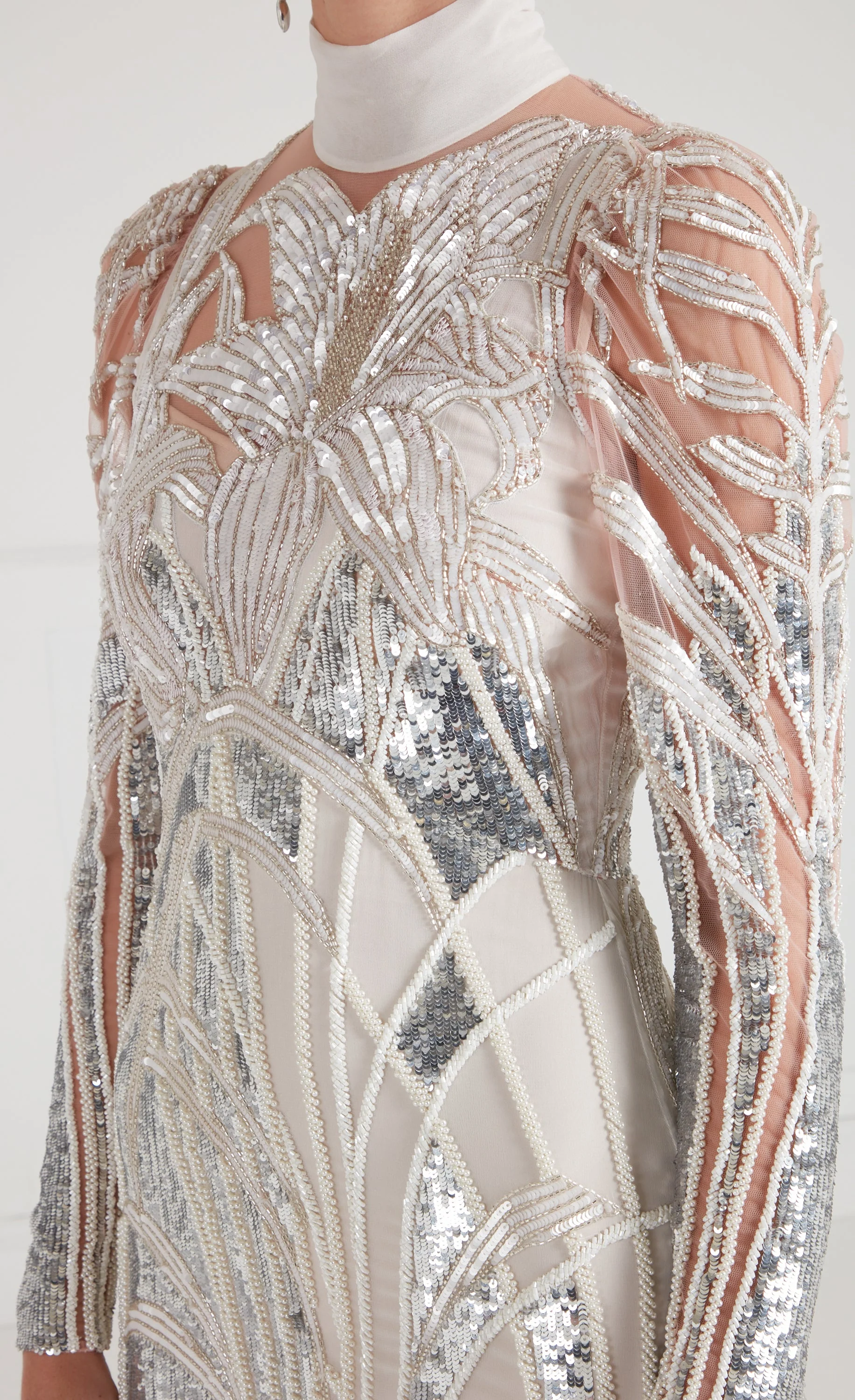 Mariana Sleeved Gown - Platinum - Image 7
