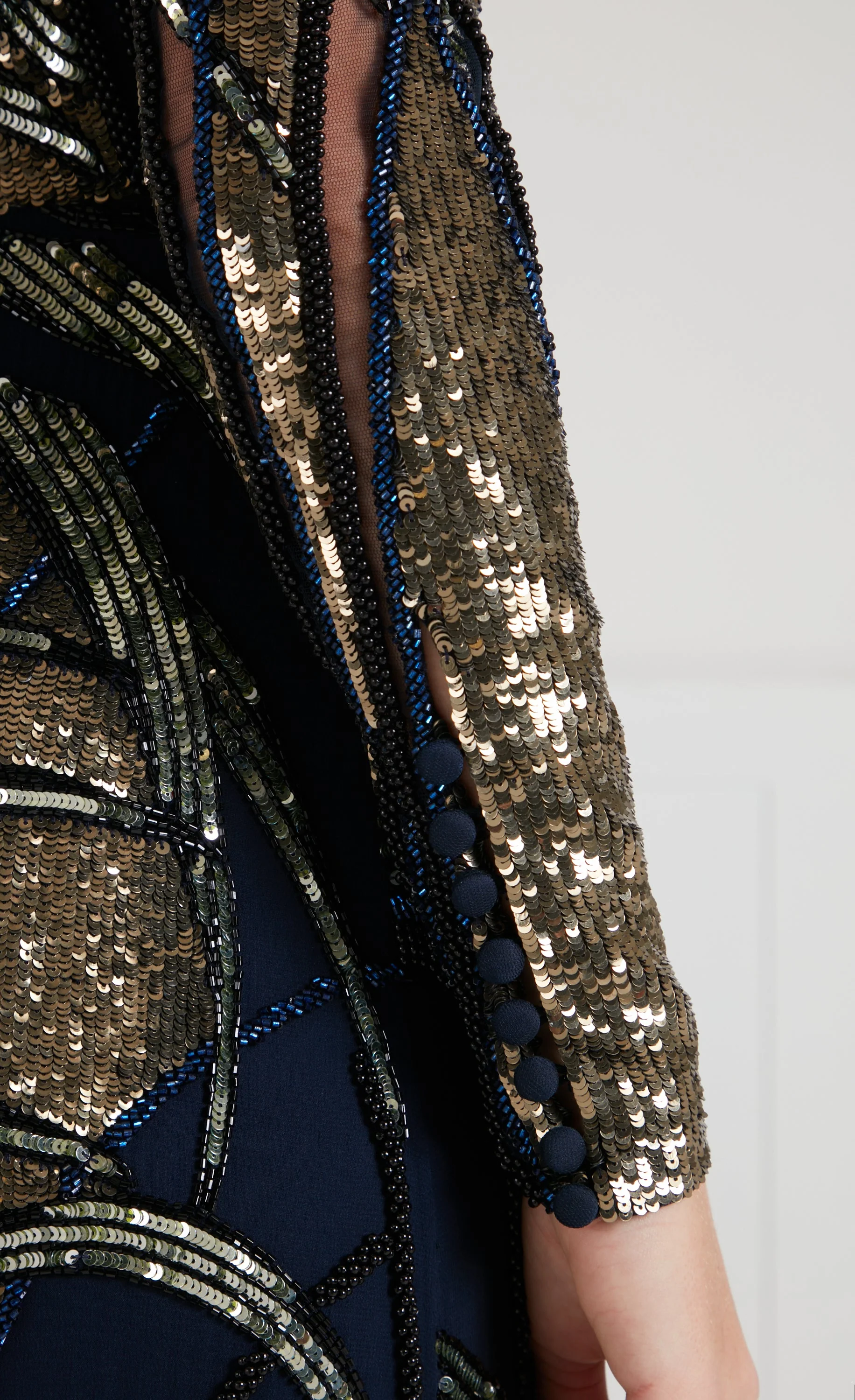 Mariana Sleeved Gown - Sapphire Blue - Image 9
