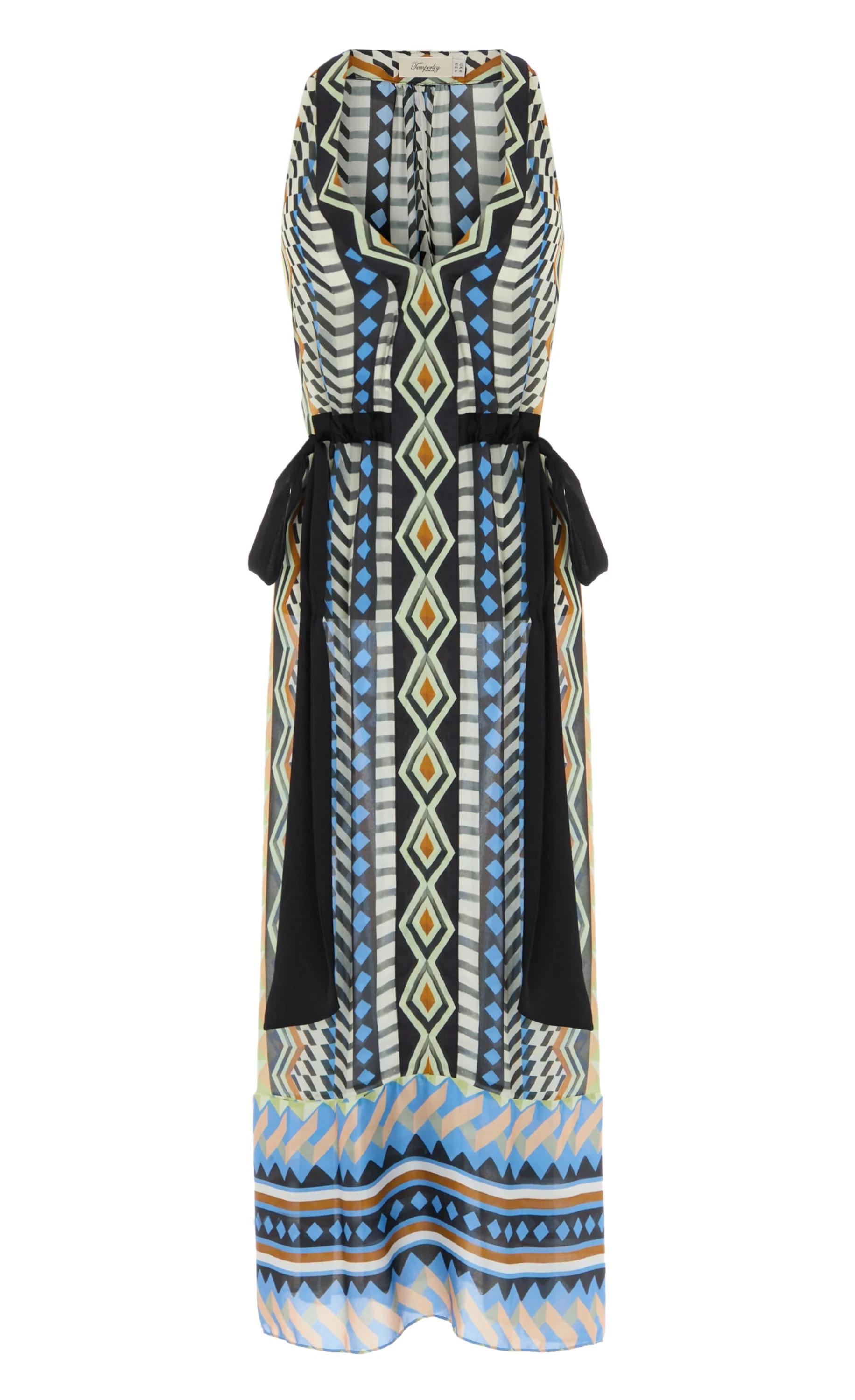 Meryl V-Neck Dress - Provence Blue Mix