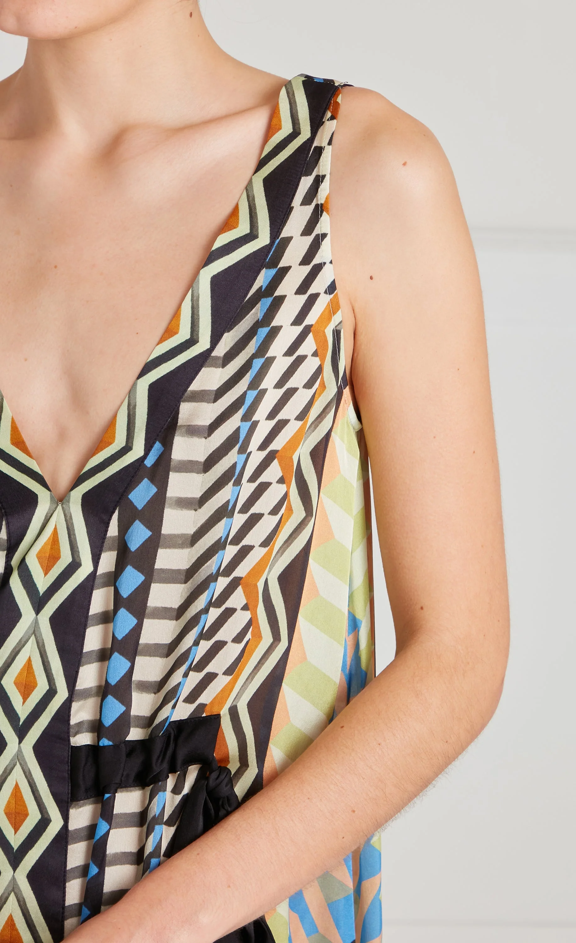 Meryl V-Neck Dress - Provence Blue Mix - Image 7