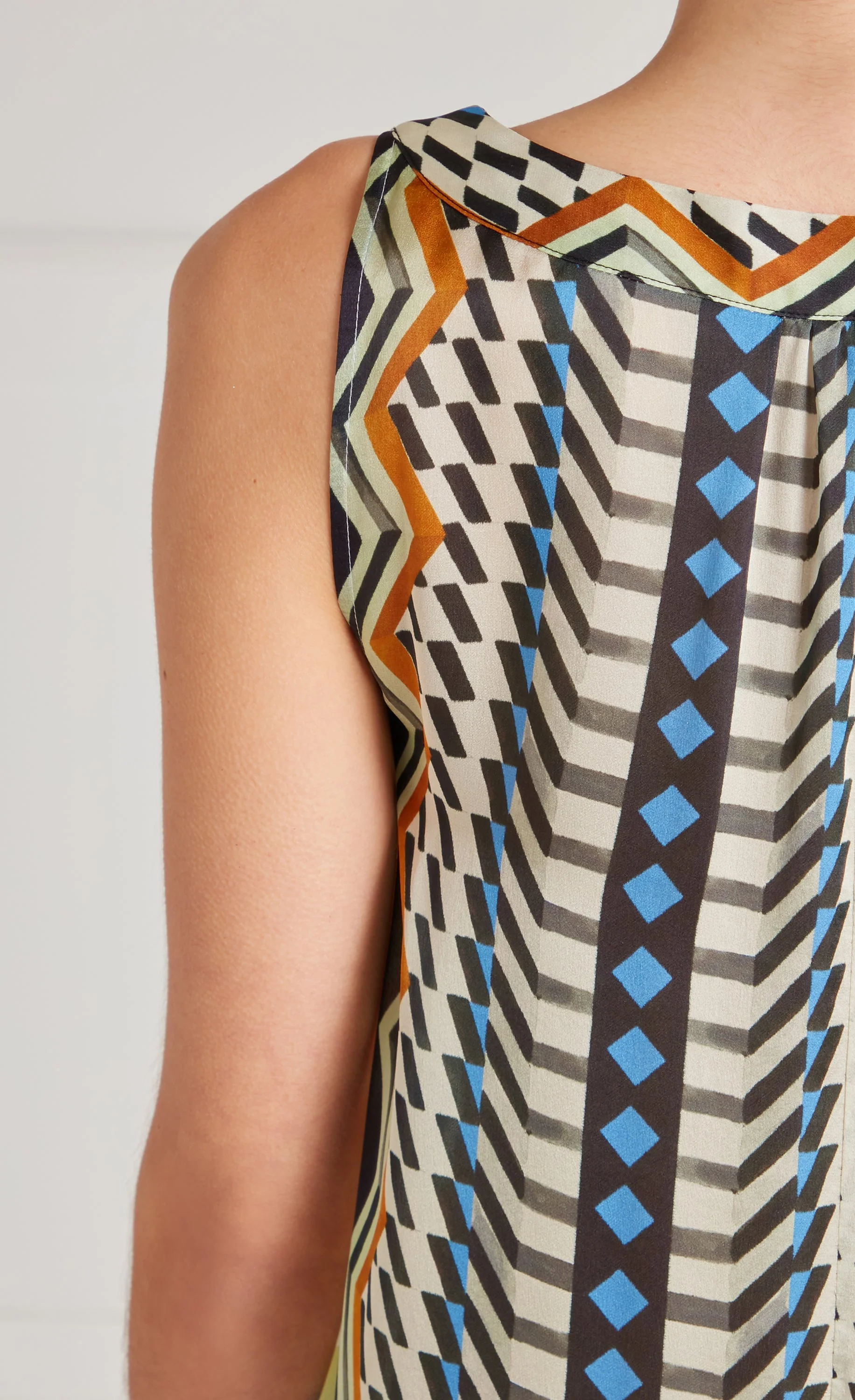 Meryl V-Neck Dress - Provence Blue Mix - Image 8