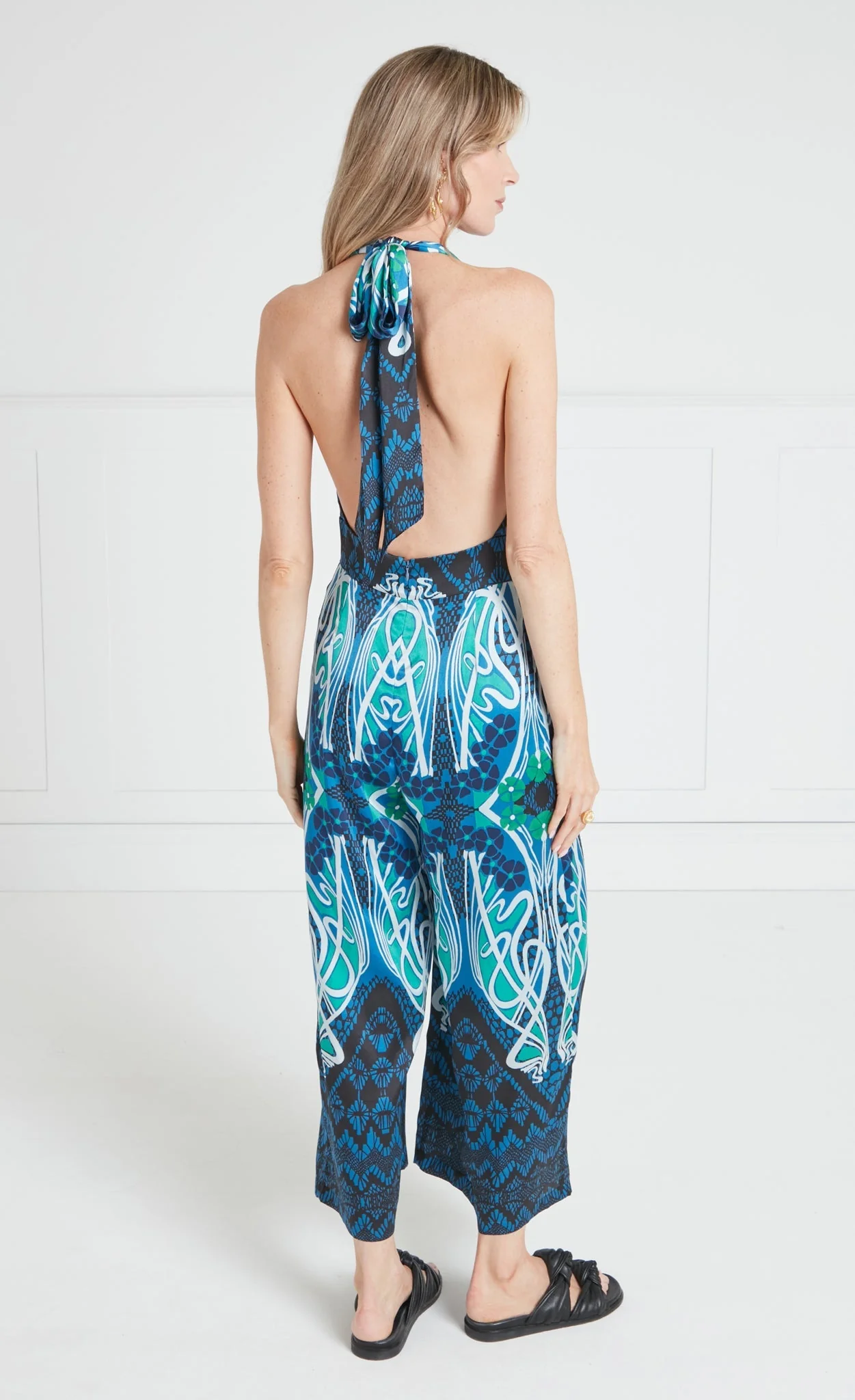 Monikh Jumpsuit - Blue & Green Mix - Image 3