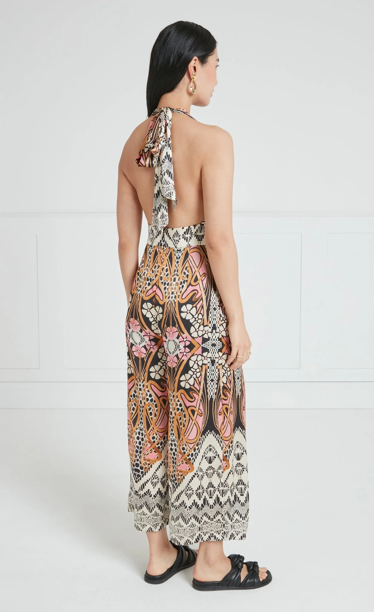 Monikh Jumpsuit - Pink & Sand Mix - Image 4