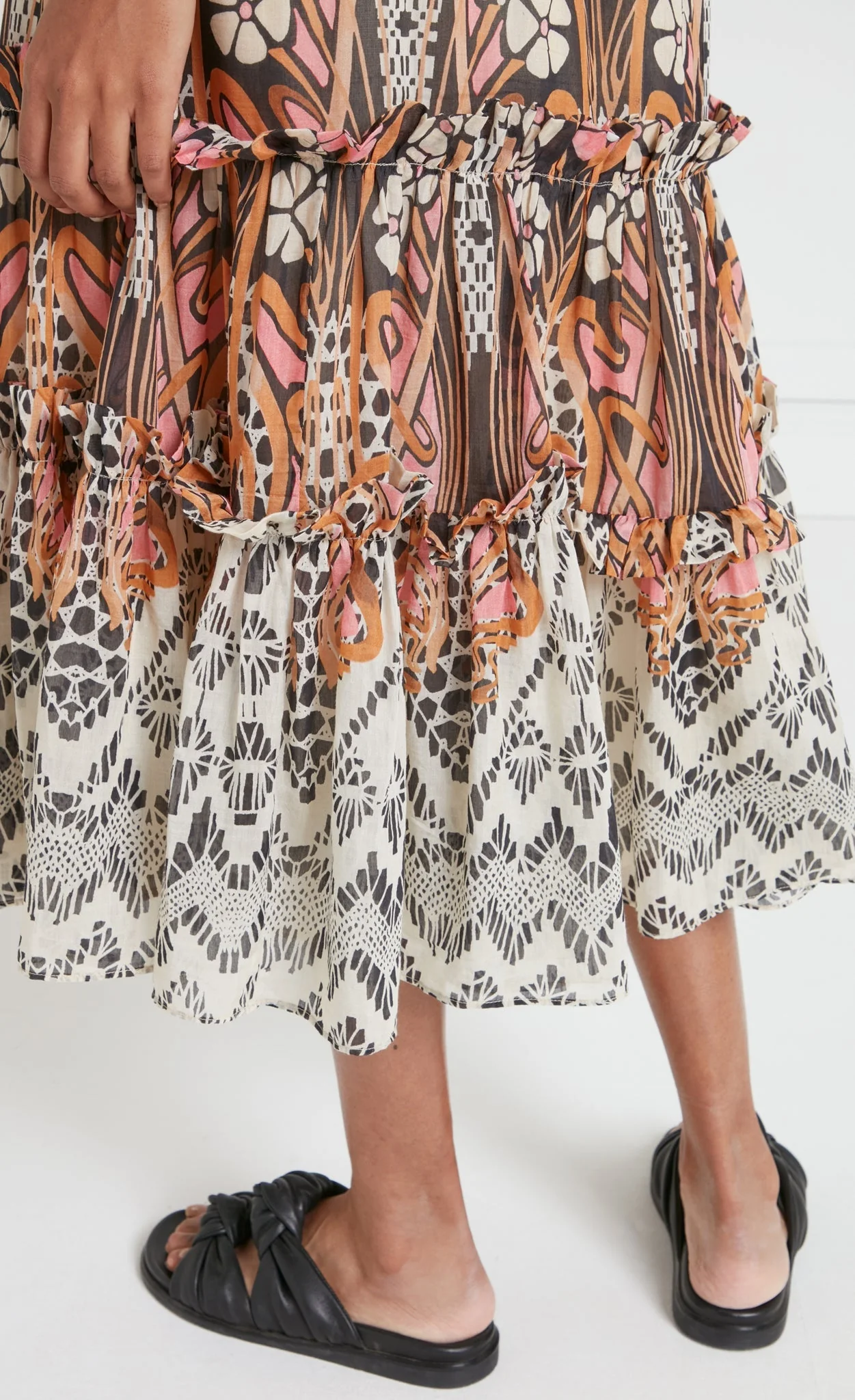 Monikh Strappy Dress - Pink & Sand Mix - Image 6