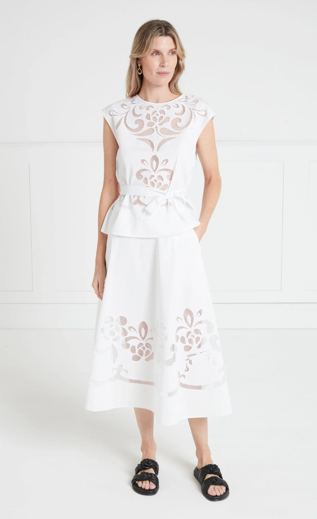 Nelle Sleeveless Top - White - Image 4