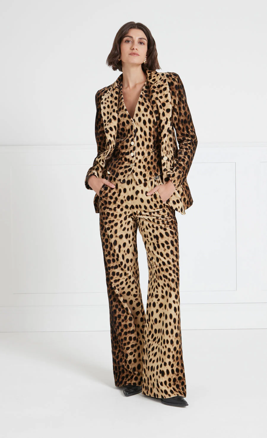 Nemera Velvet Jacket - Leopard Print - Image 4