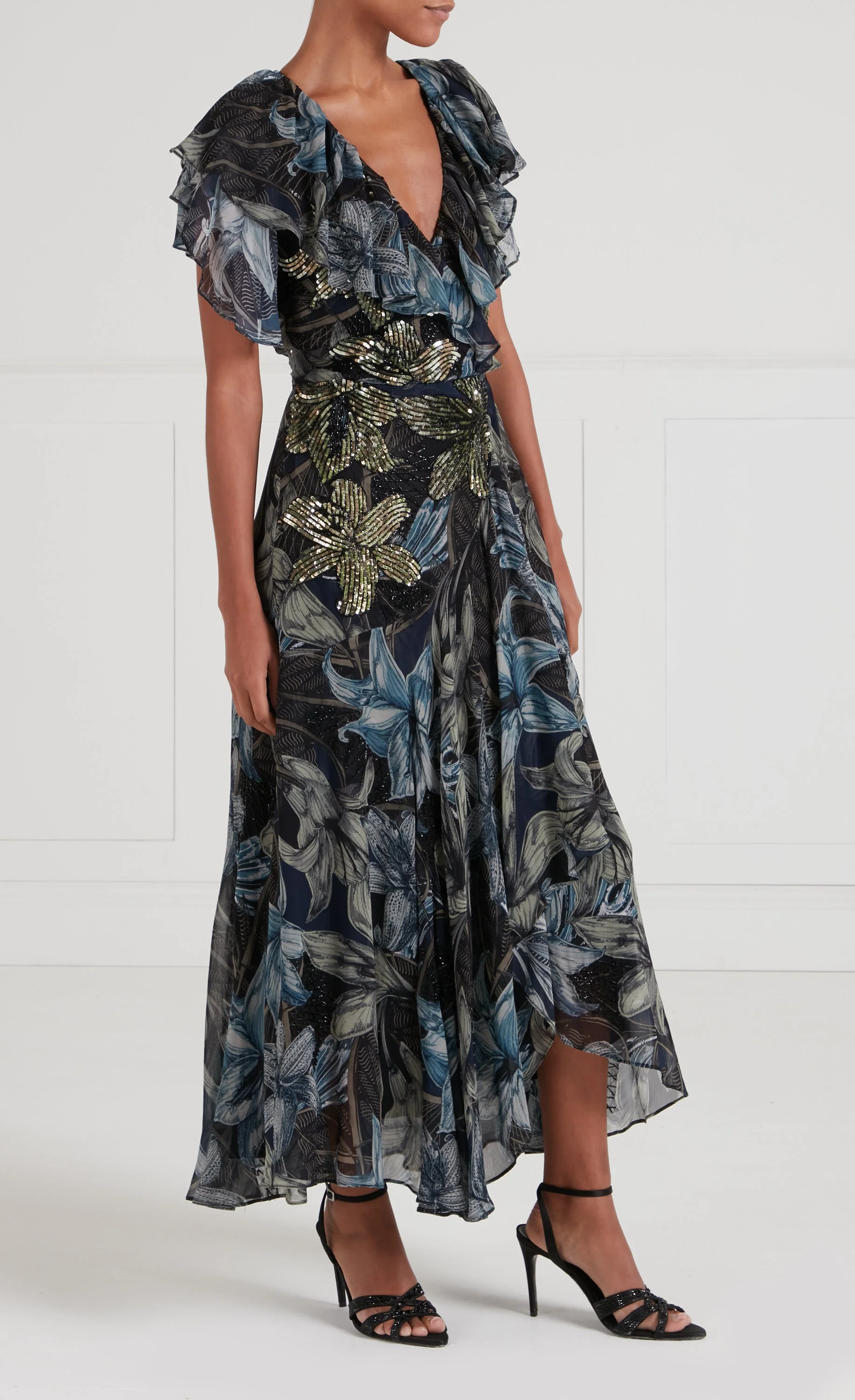 Nerissa Wrap Dress - Sapphire Blue - Image 3