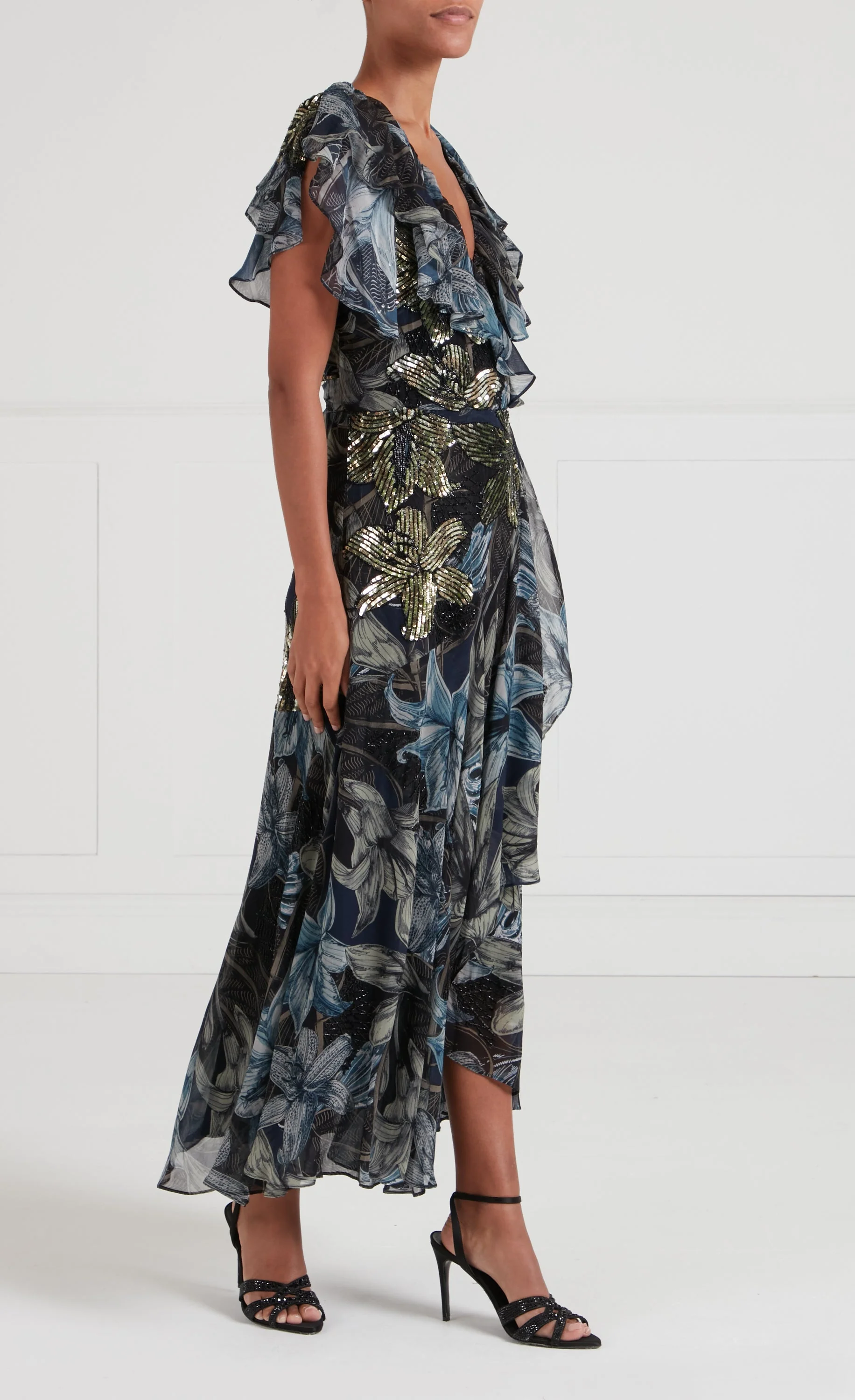 Nerissa Wrap Dress - Sapphire Blue - Image 5