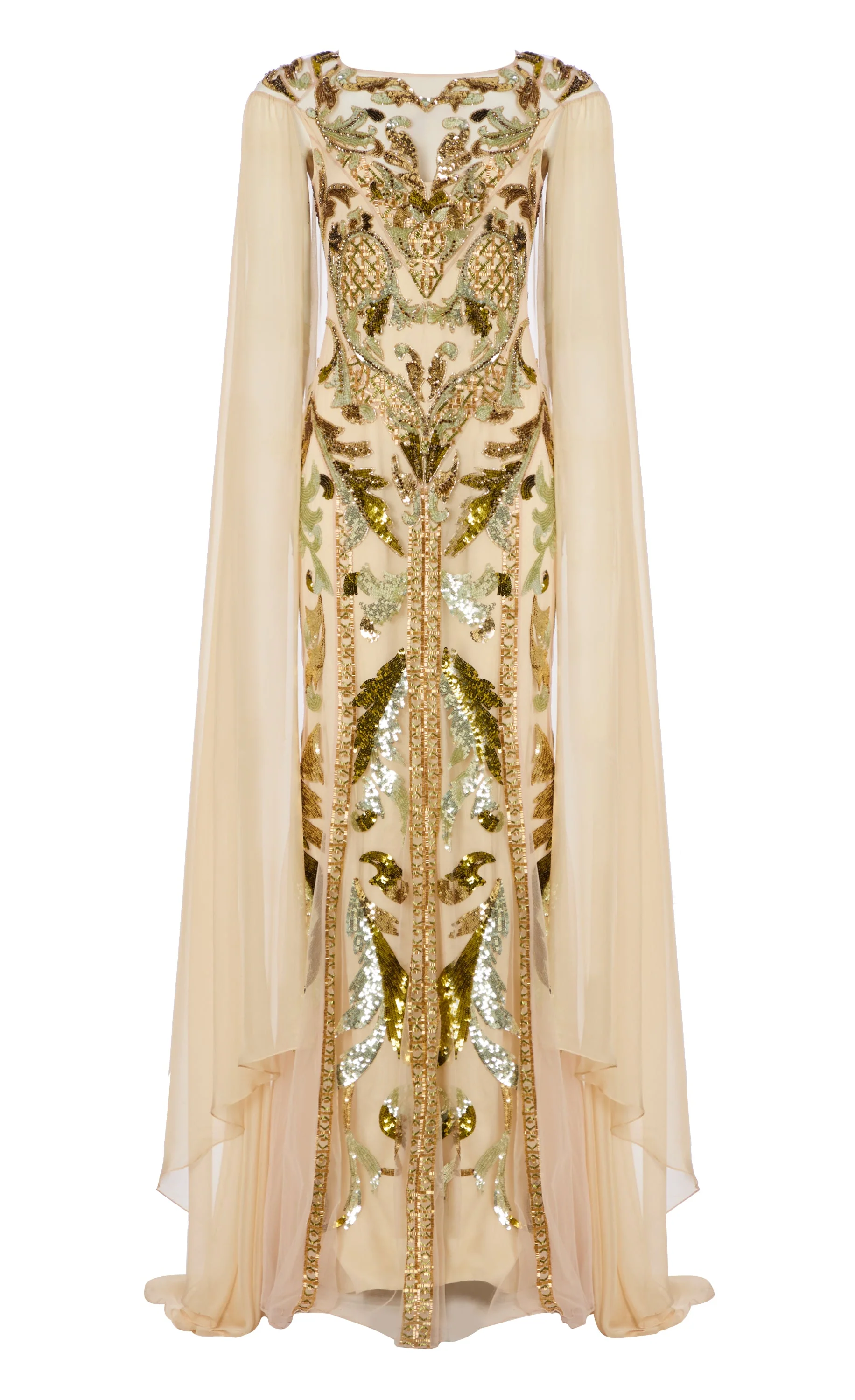 Novella Cape Gown - Gold