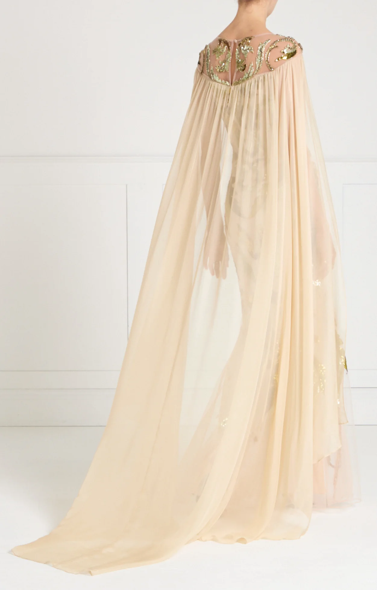 Novella Cape Gown - Gold - Image 6