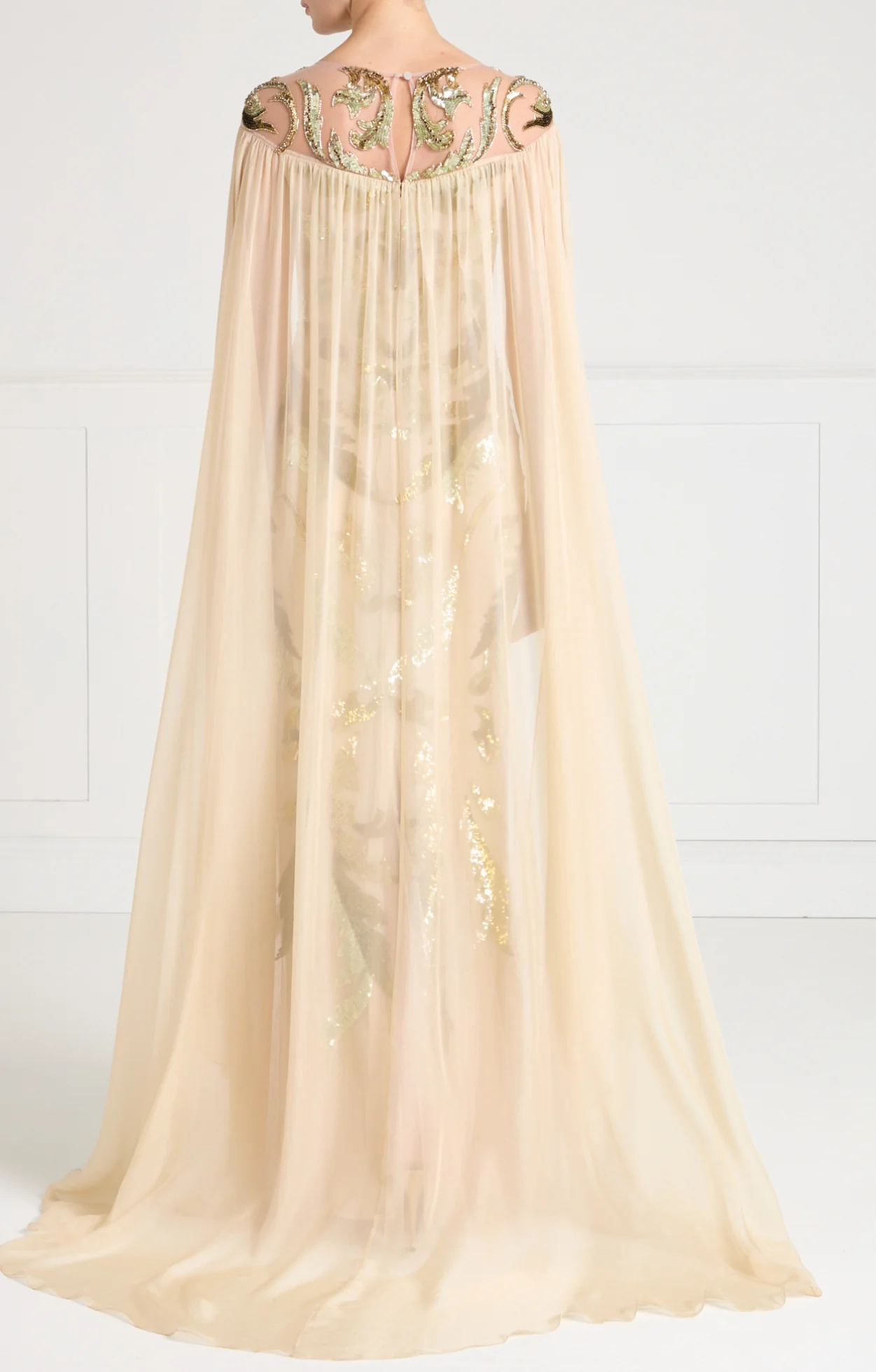 Novella Cape Gown - Gold - Image 7