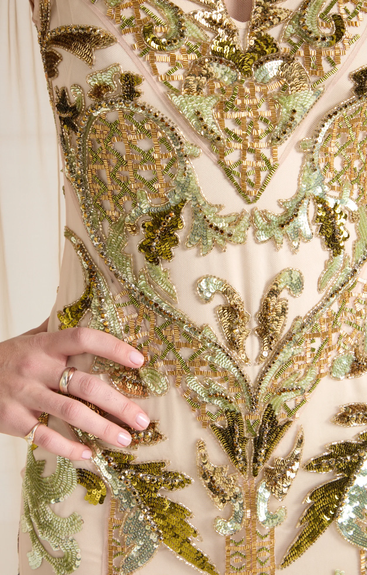 Novella Cape Gown - Gold - Image 8