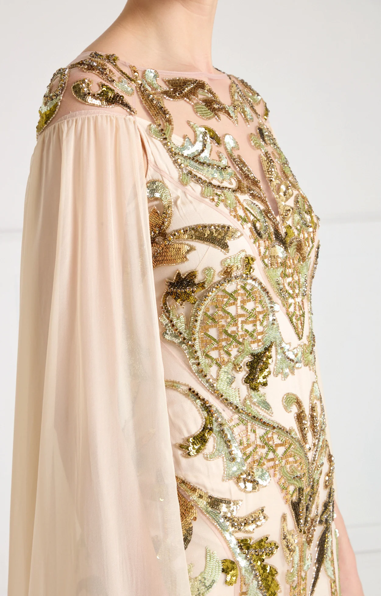 Novella Cape Gown - Gold - Image 9