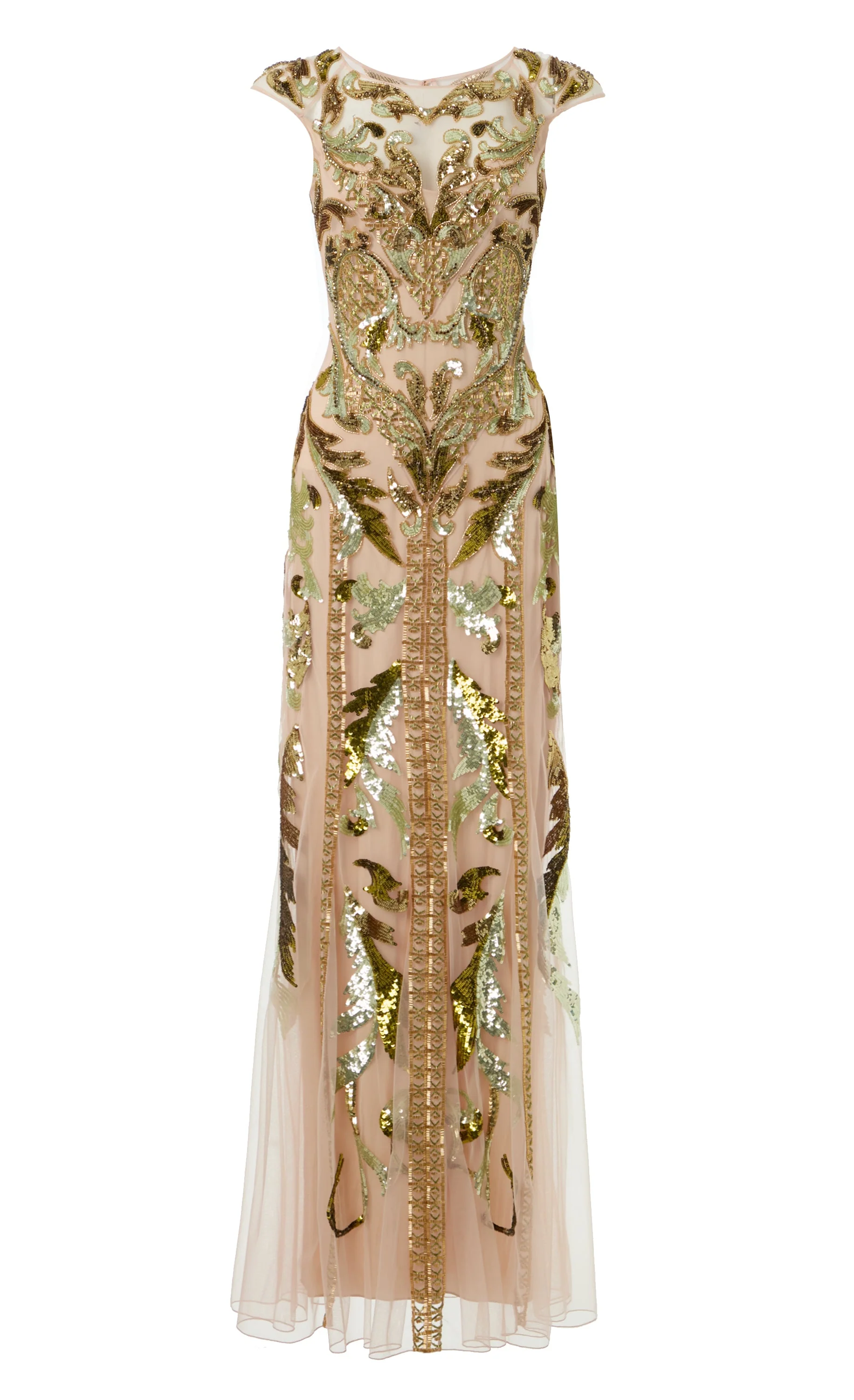 Novella Embellished Gown - Gold