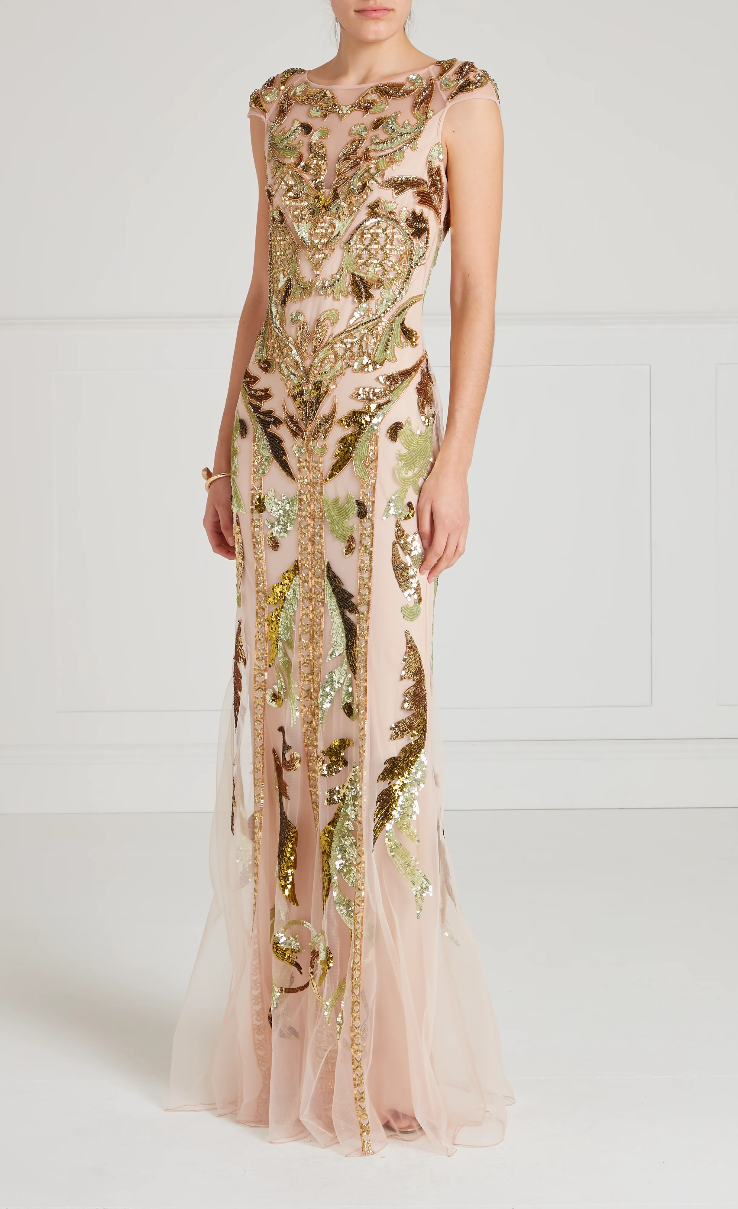 Novella Embellished Gown - Gold - Image 2