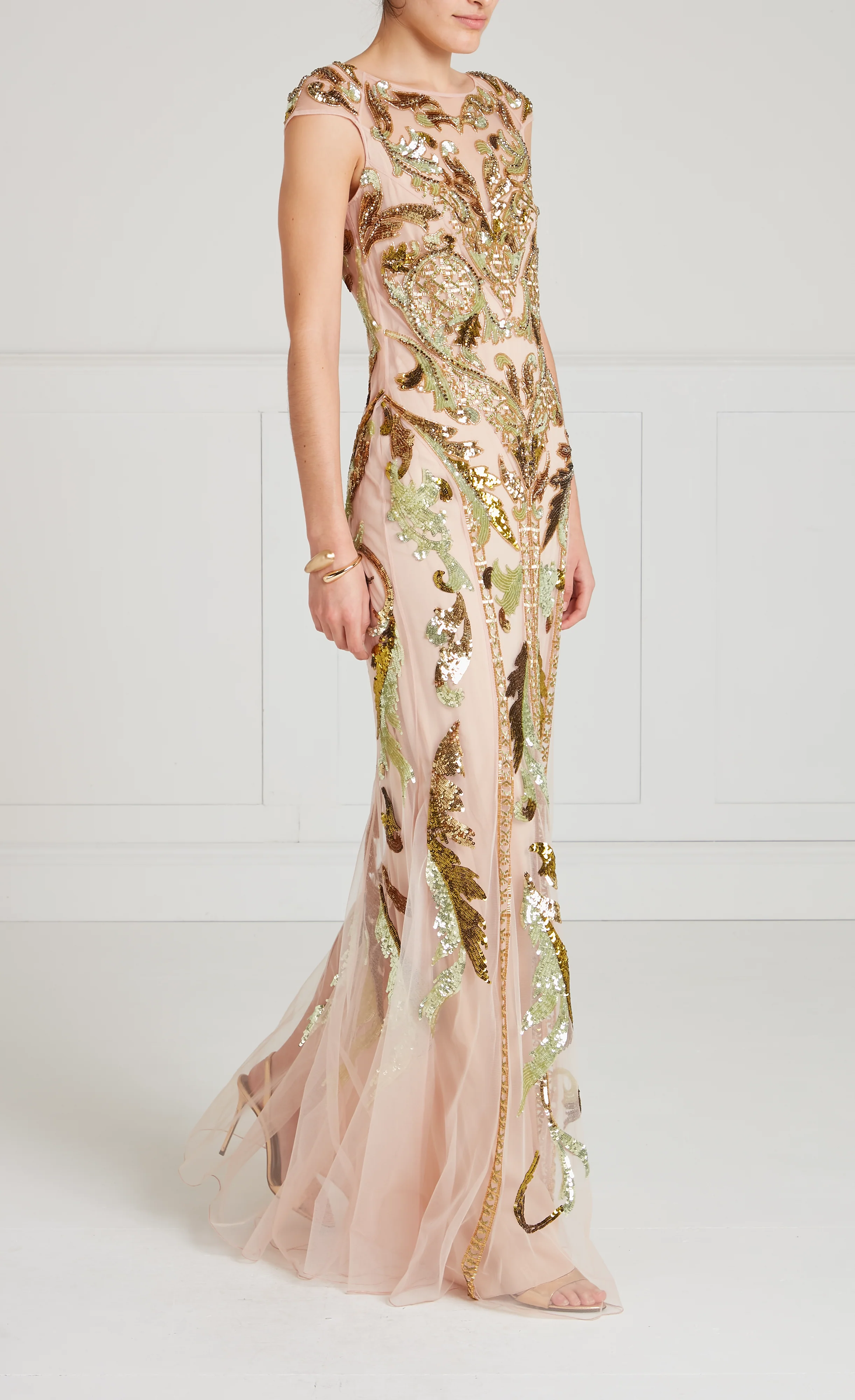 Novella Embellished Gown - Gold - Image 3