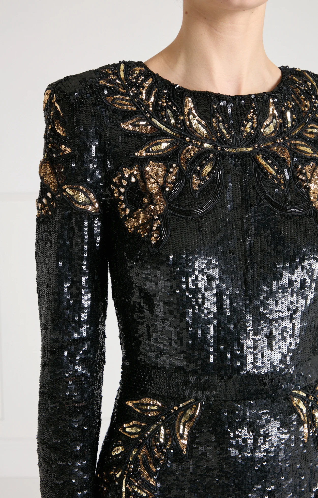 Porta Sleeved Gown - Black & Gold - Image 5