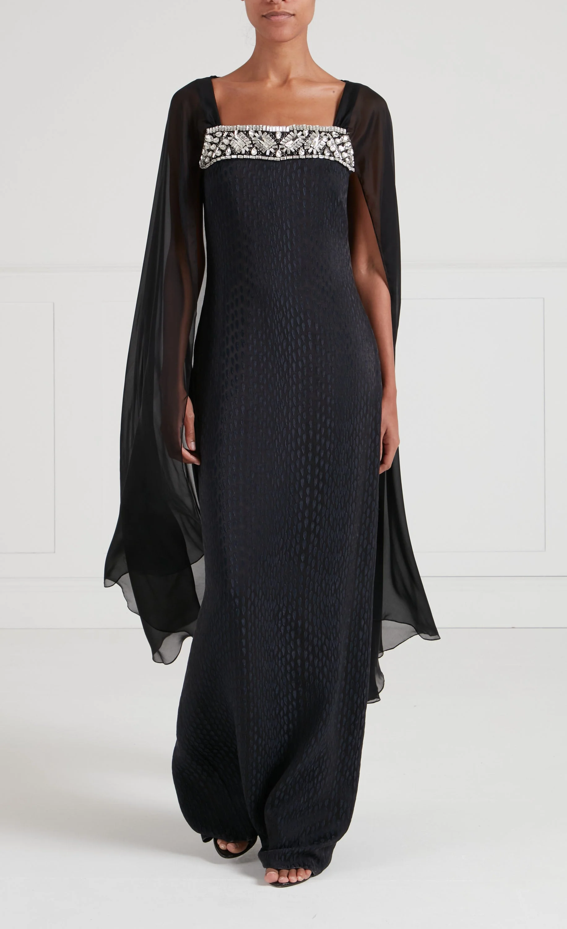 Pyramus Cape Gown - Black - Image 3