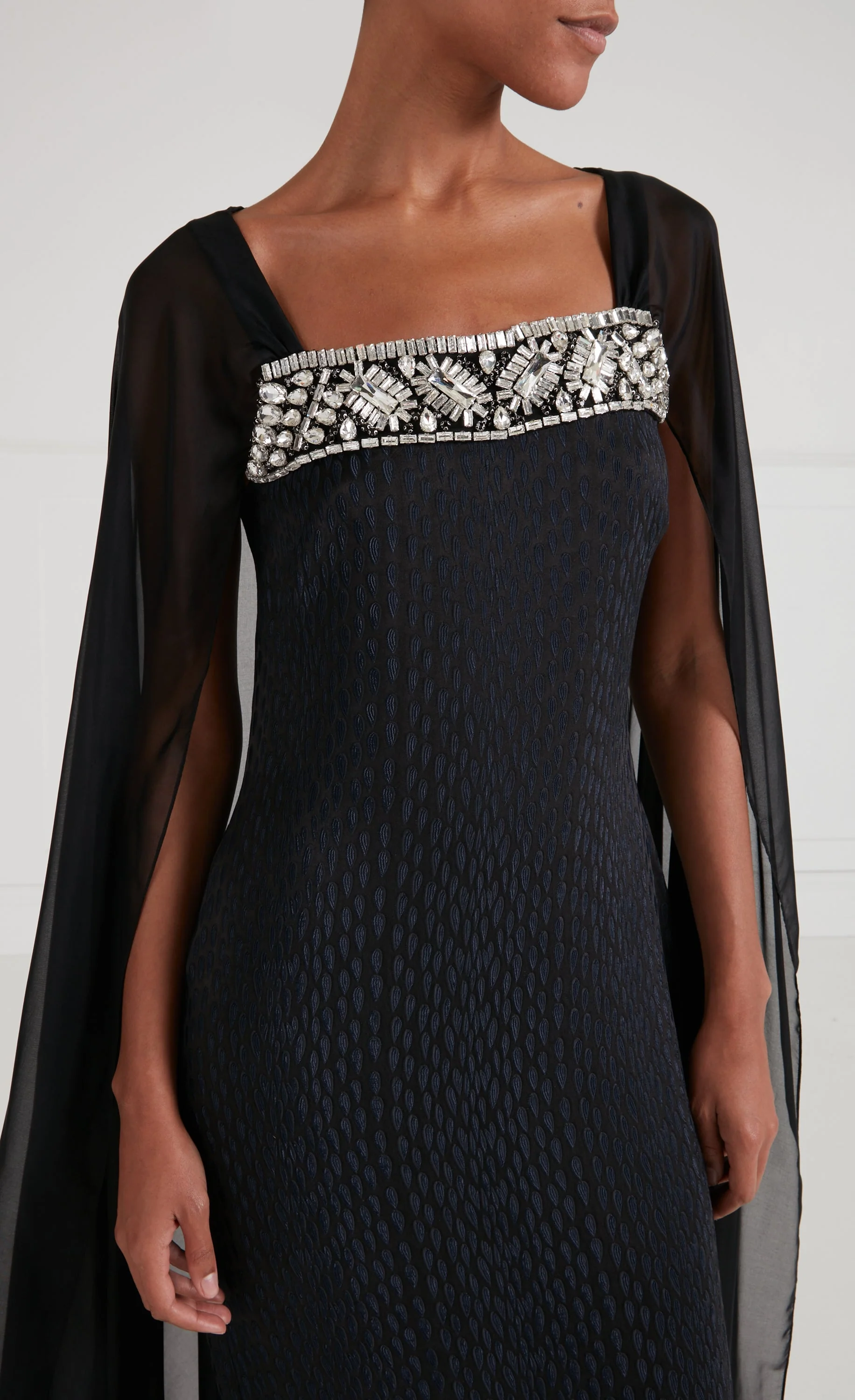 Pyramus Cape Gown - Black - Image 7