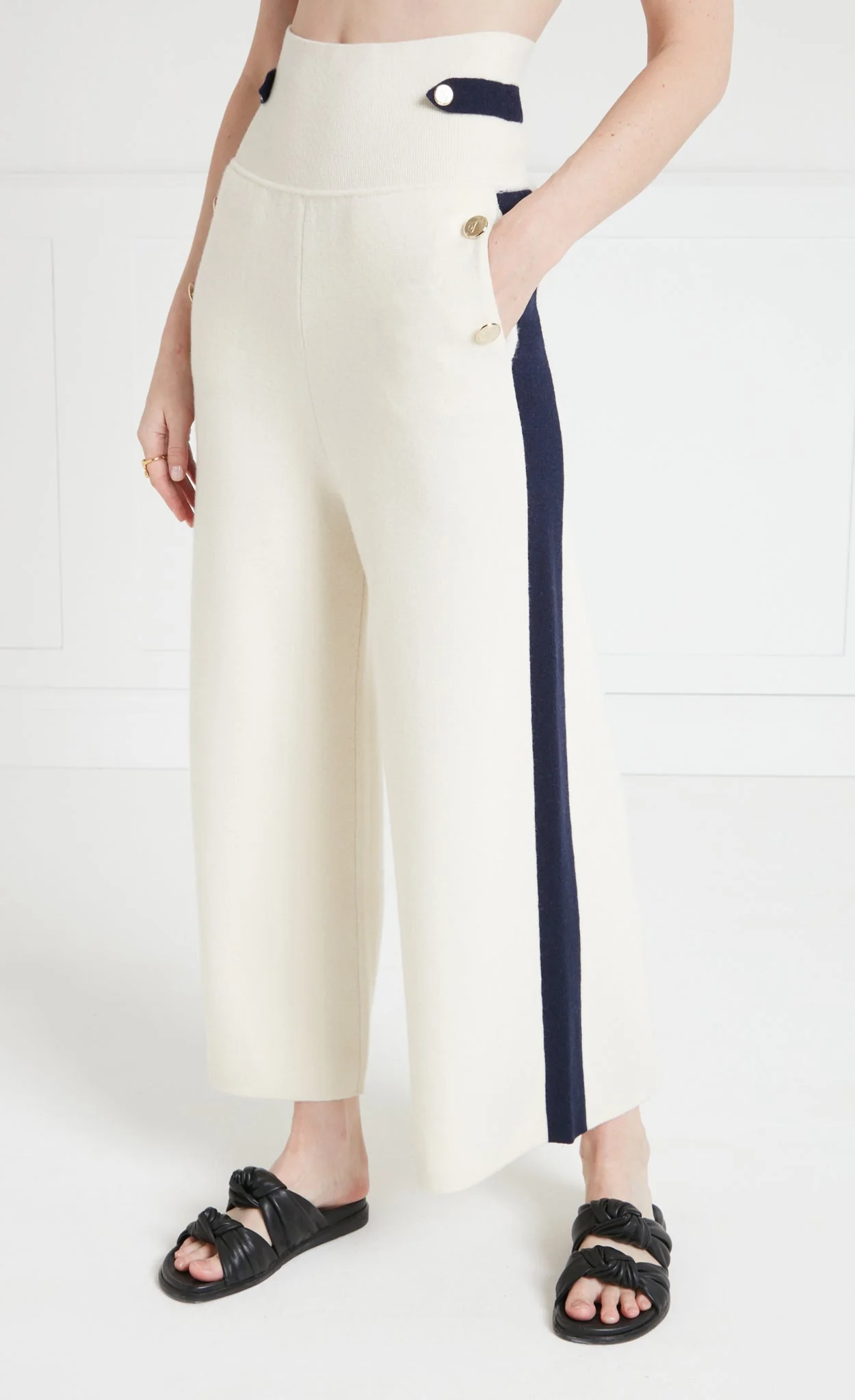 Ribera Knit Trousers - Ivory - Image 4