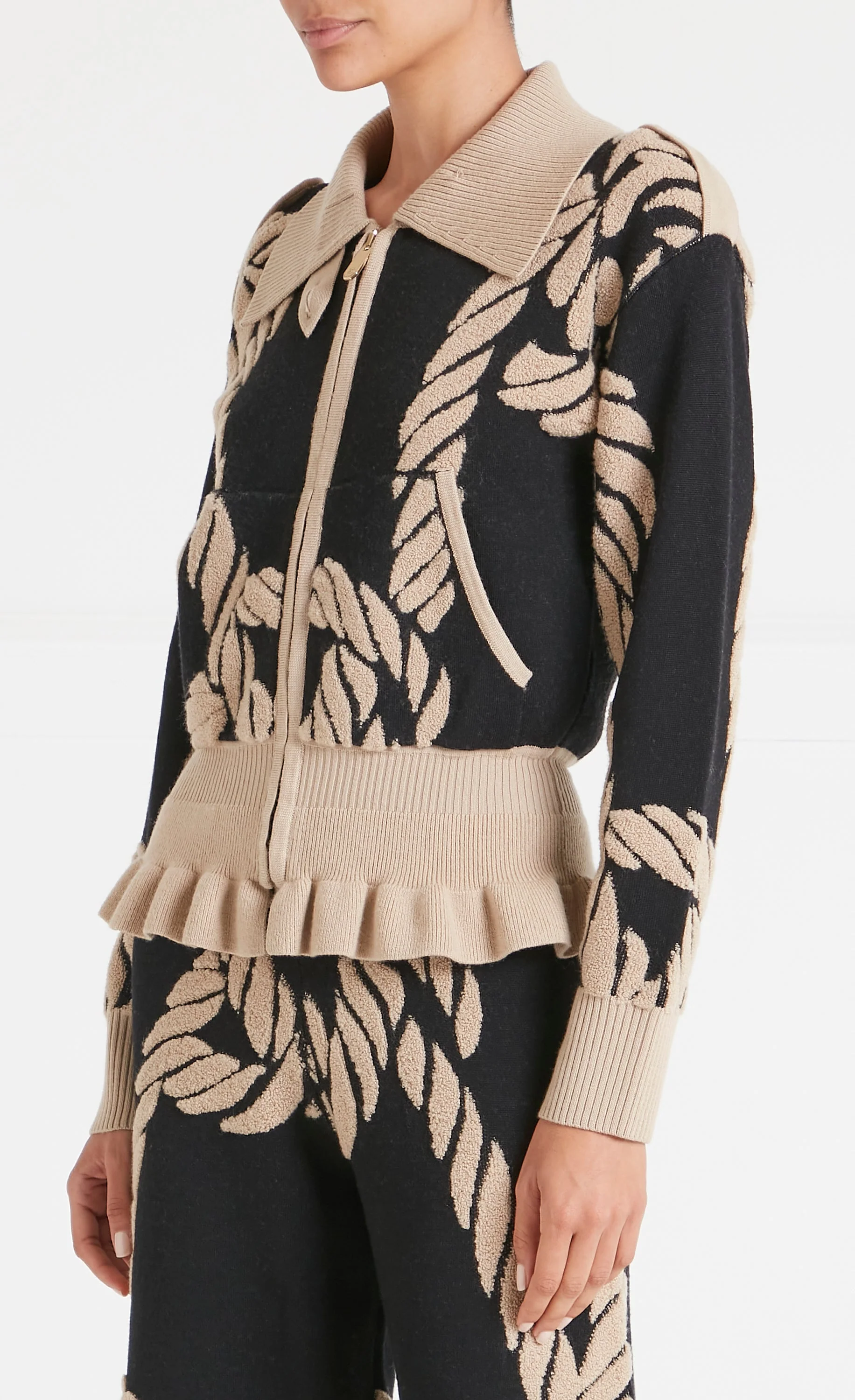 Rope Knit Jacket - Black - Image 3