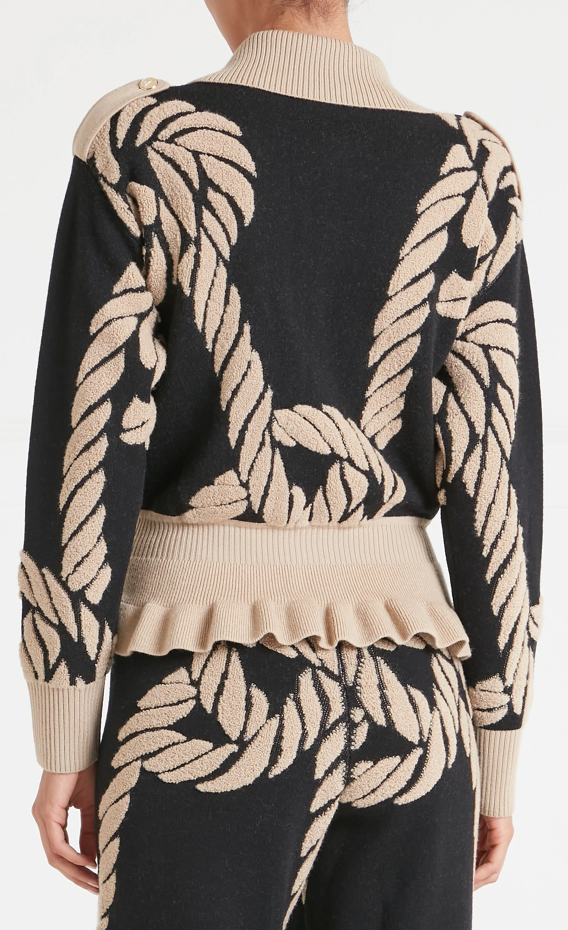 Rope Knit Jacket - Black - Image 4