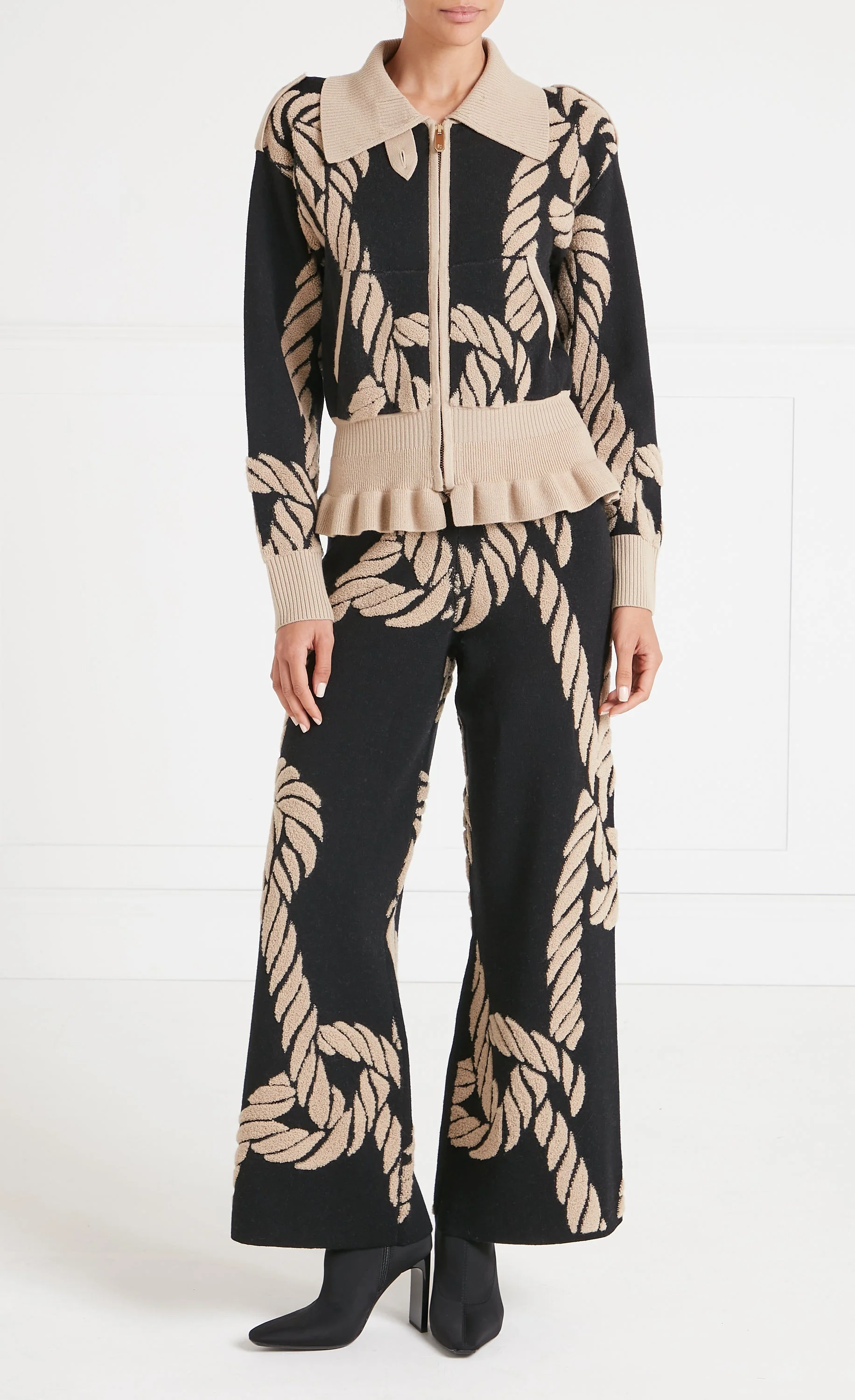 Rope Knit Jacket - Black - Image 5