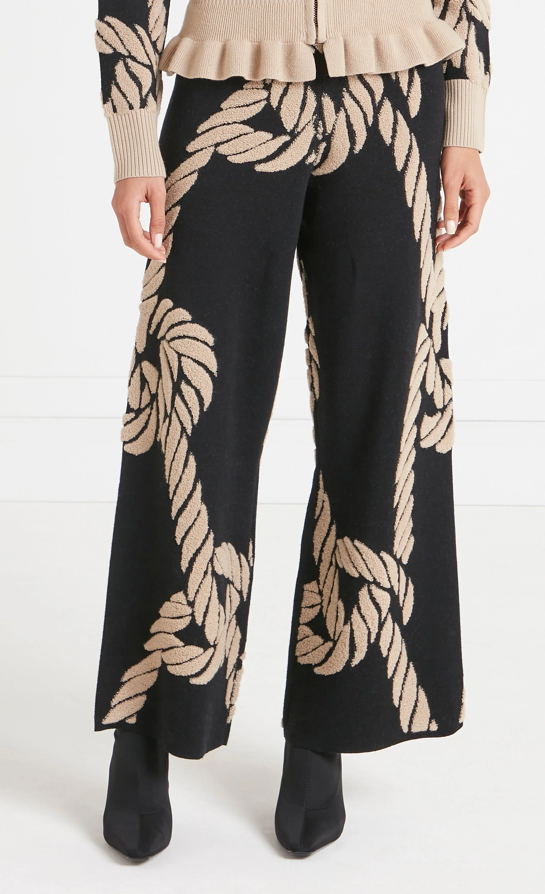 Rope Knit Trousers - Black - Image 2
