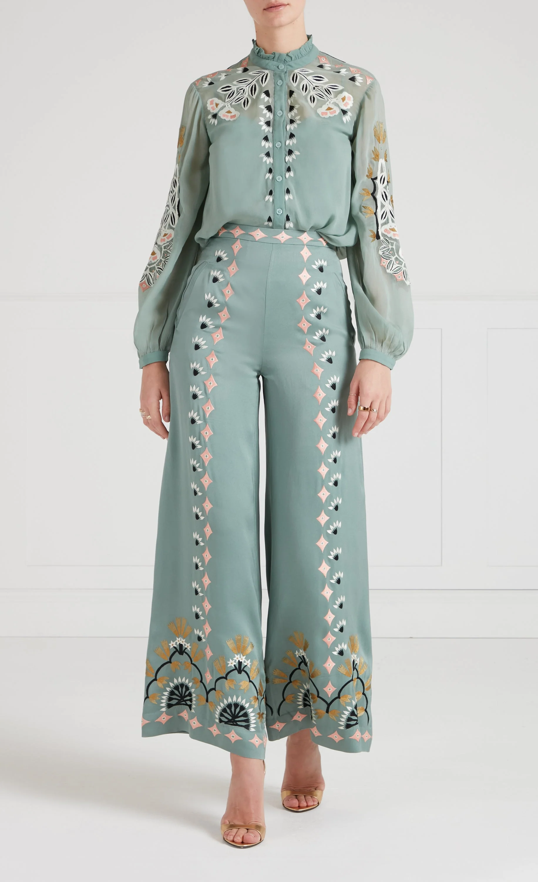 Rosalba Shirt - Jade Green - Image 10
