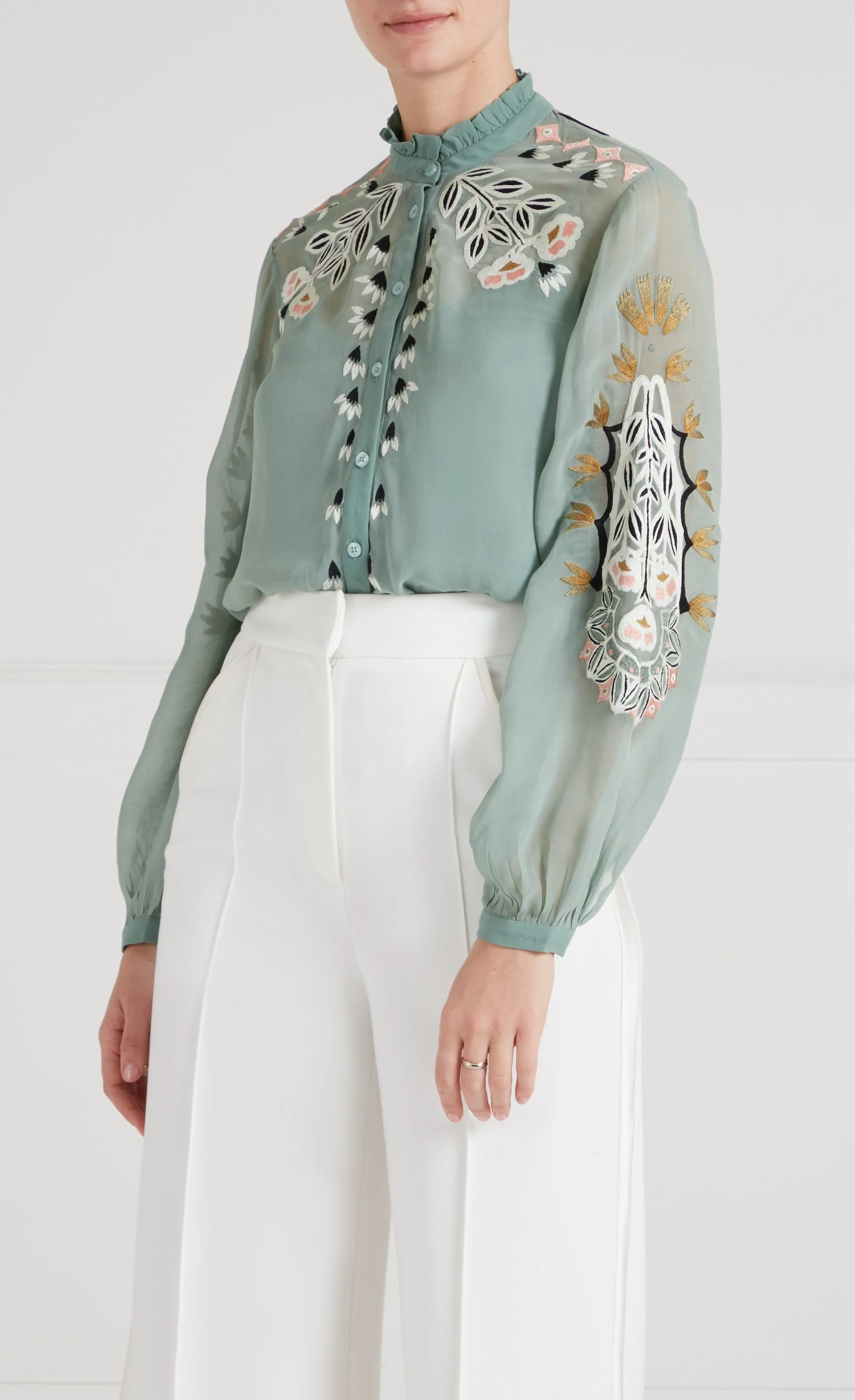 Rosalba Shirt - Jade Green - Image 2