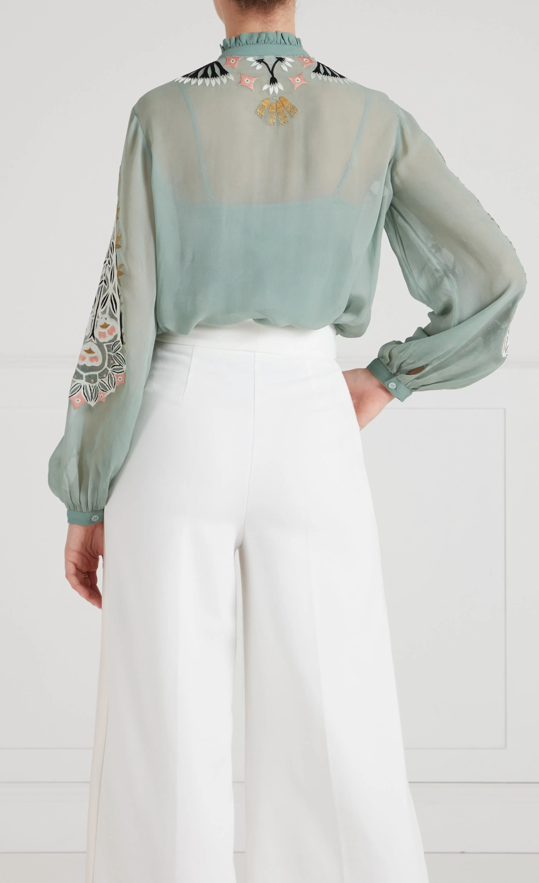 Rosalba Shirt - Jade Green - Image 5