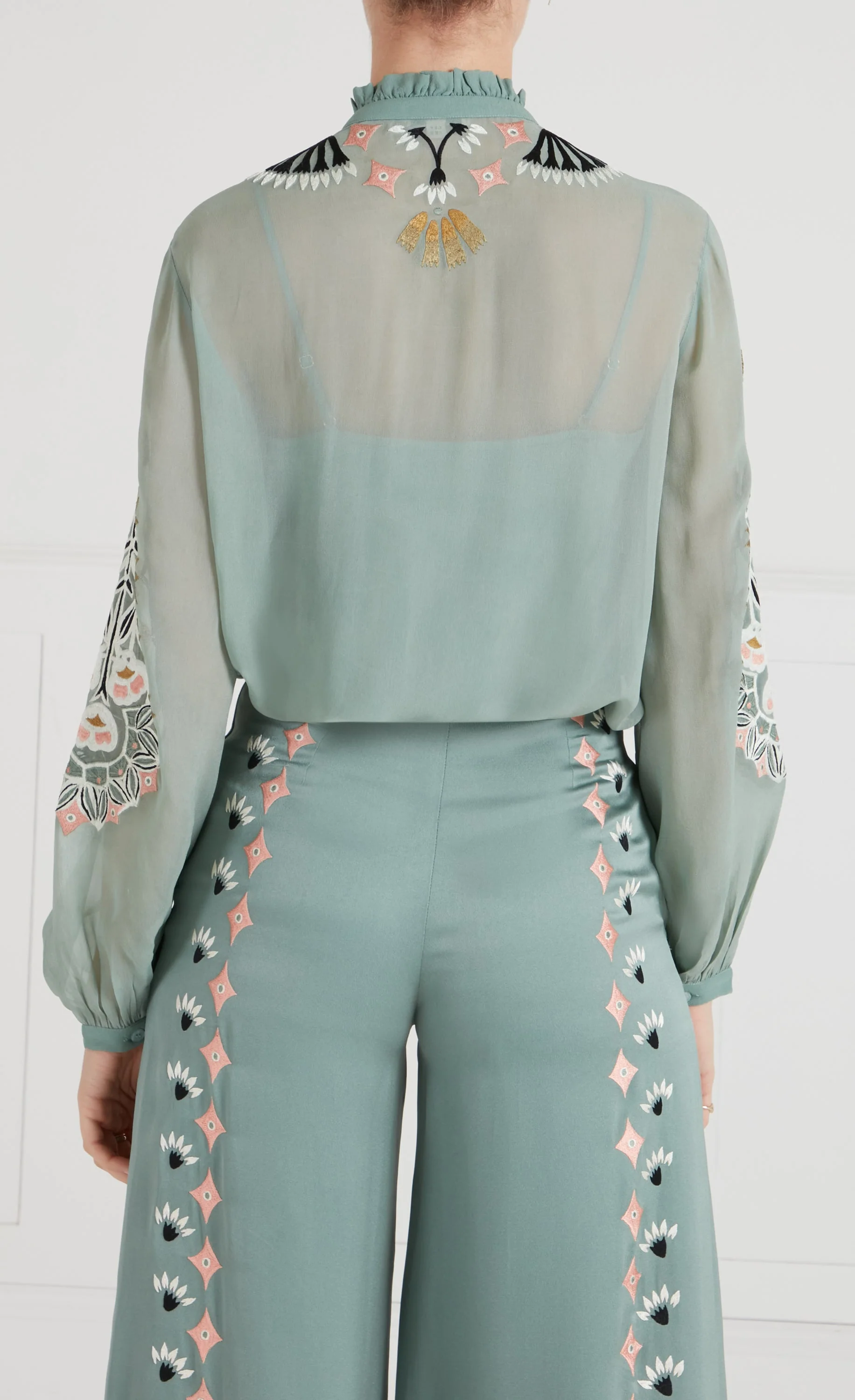 Rosalba Shirt - Jade Green - Image 8