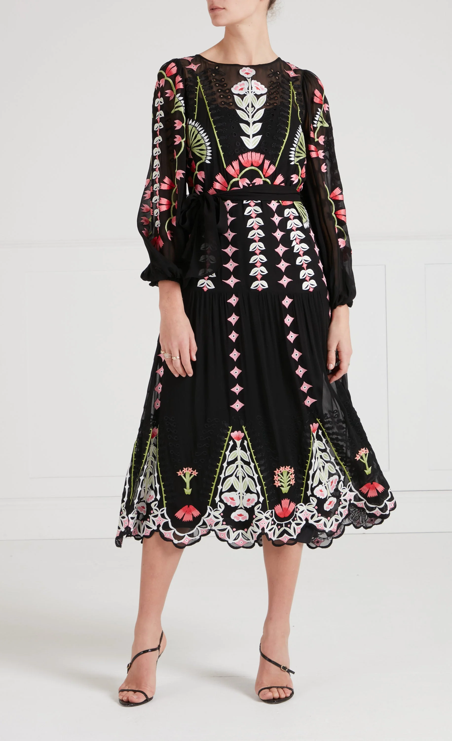 Rosalba Sleeved Dress - Black - Image 2