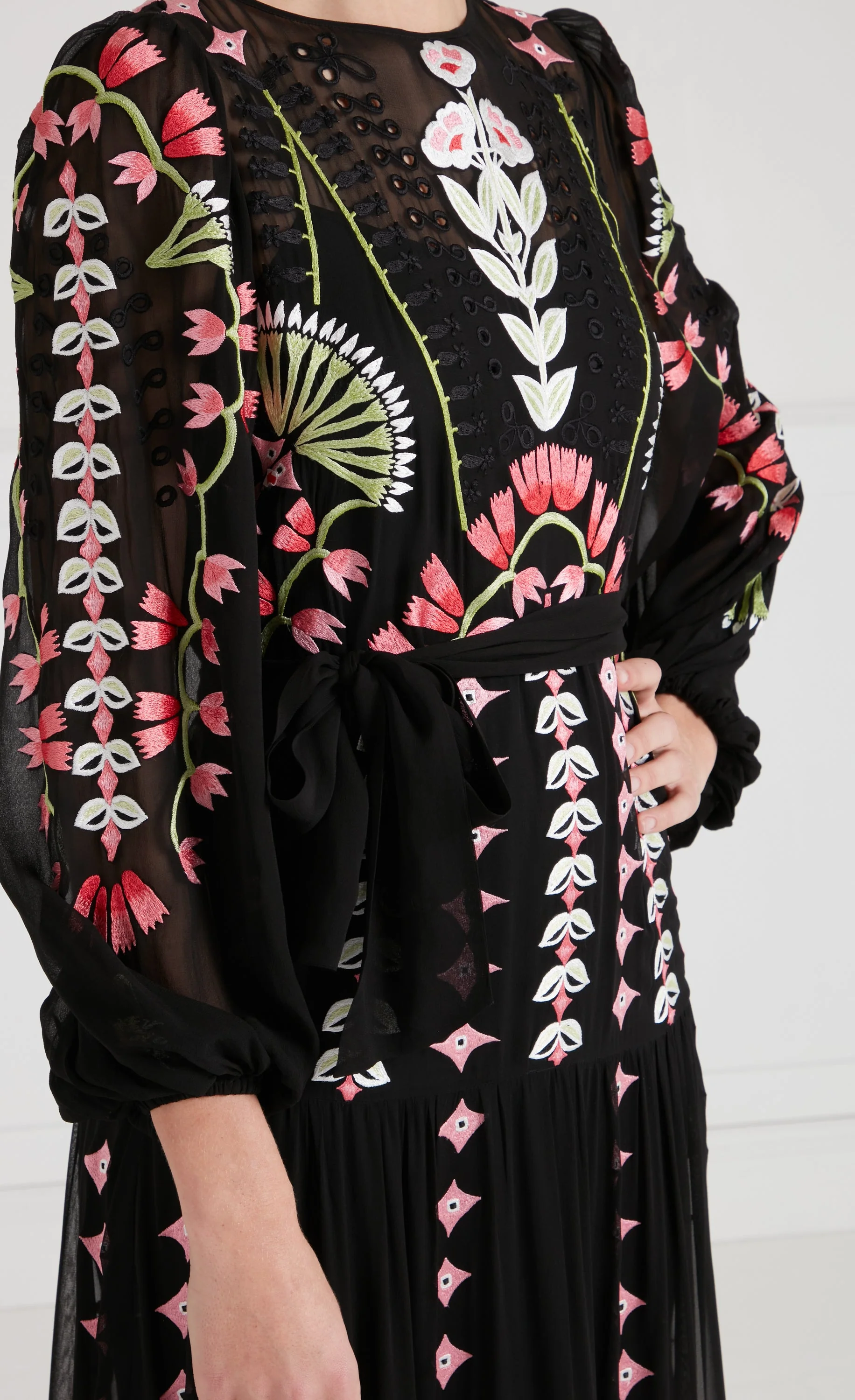 Rosalba Sleeved Dress - Black - Image 4