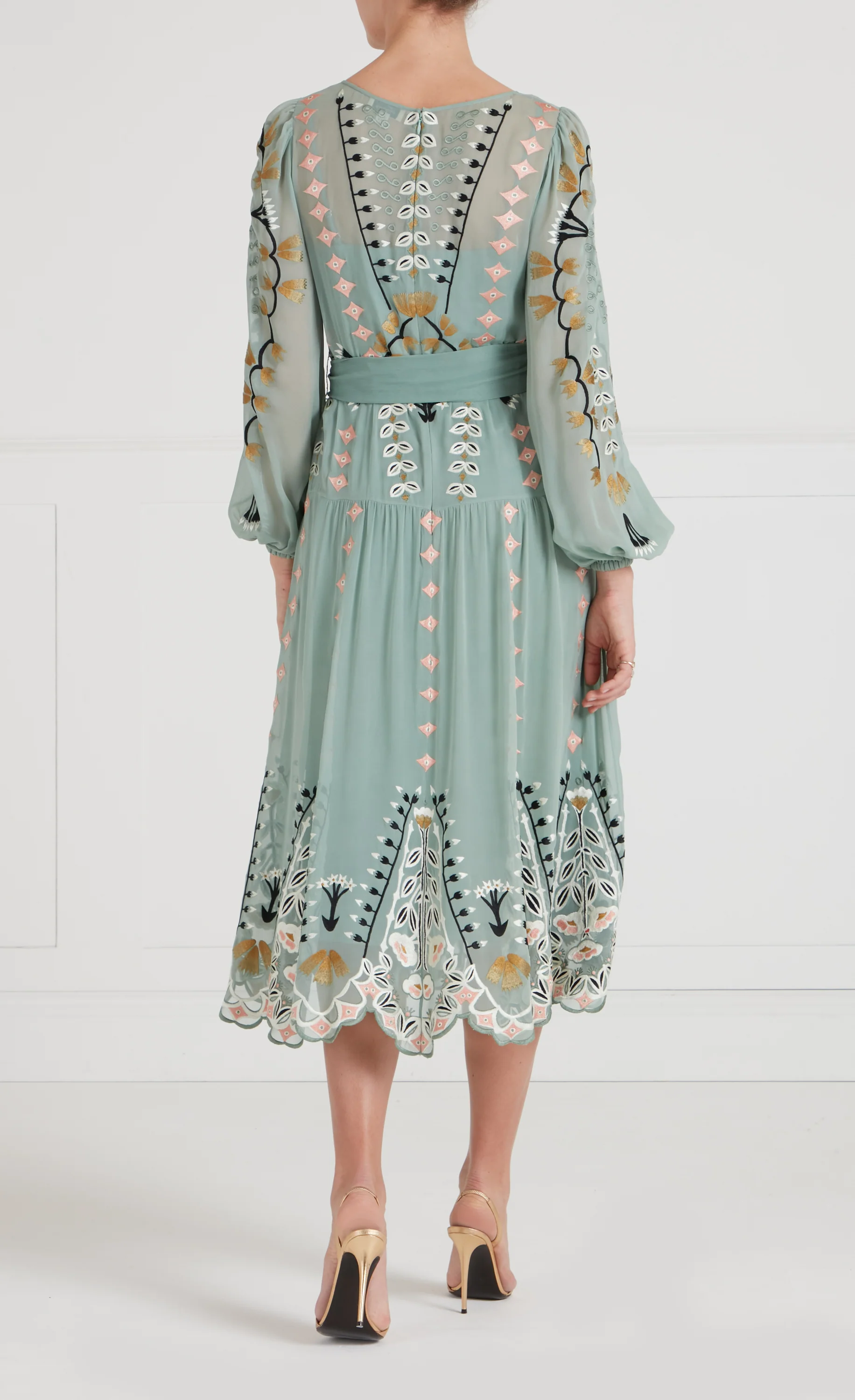Rosalba Sleeved Dress - Jade Green - Image 5