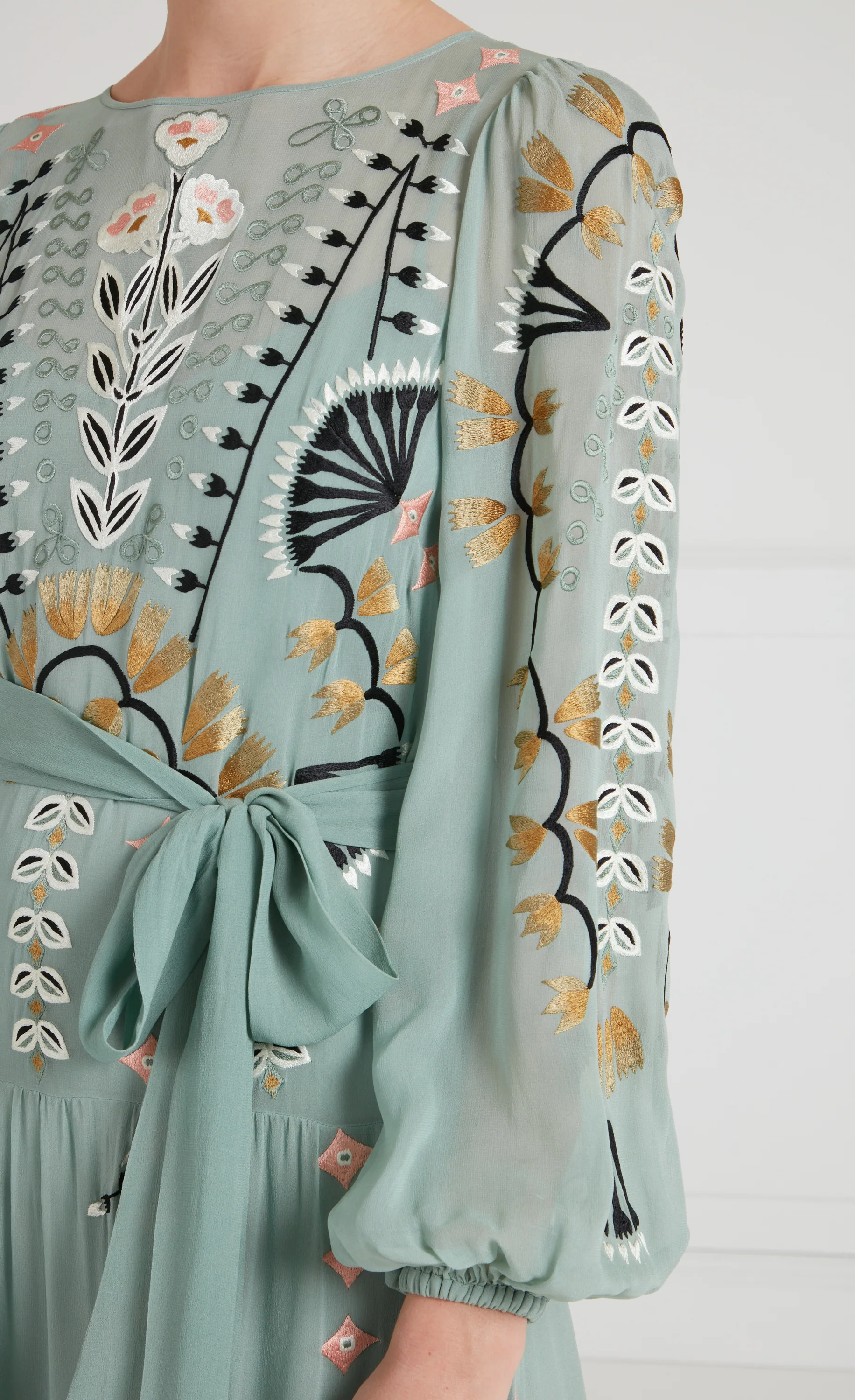 Rosalba Sleeved Dress - Jade Green - Image 6