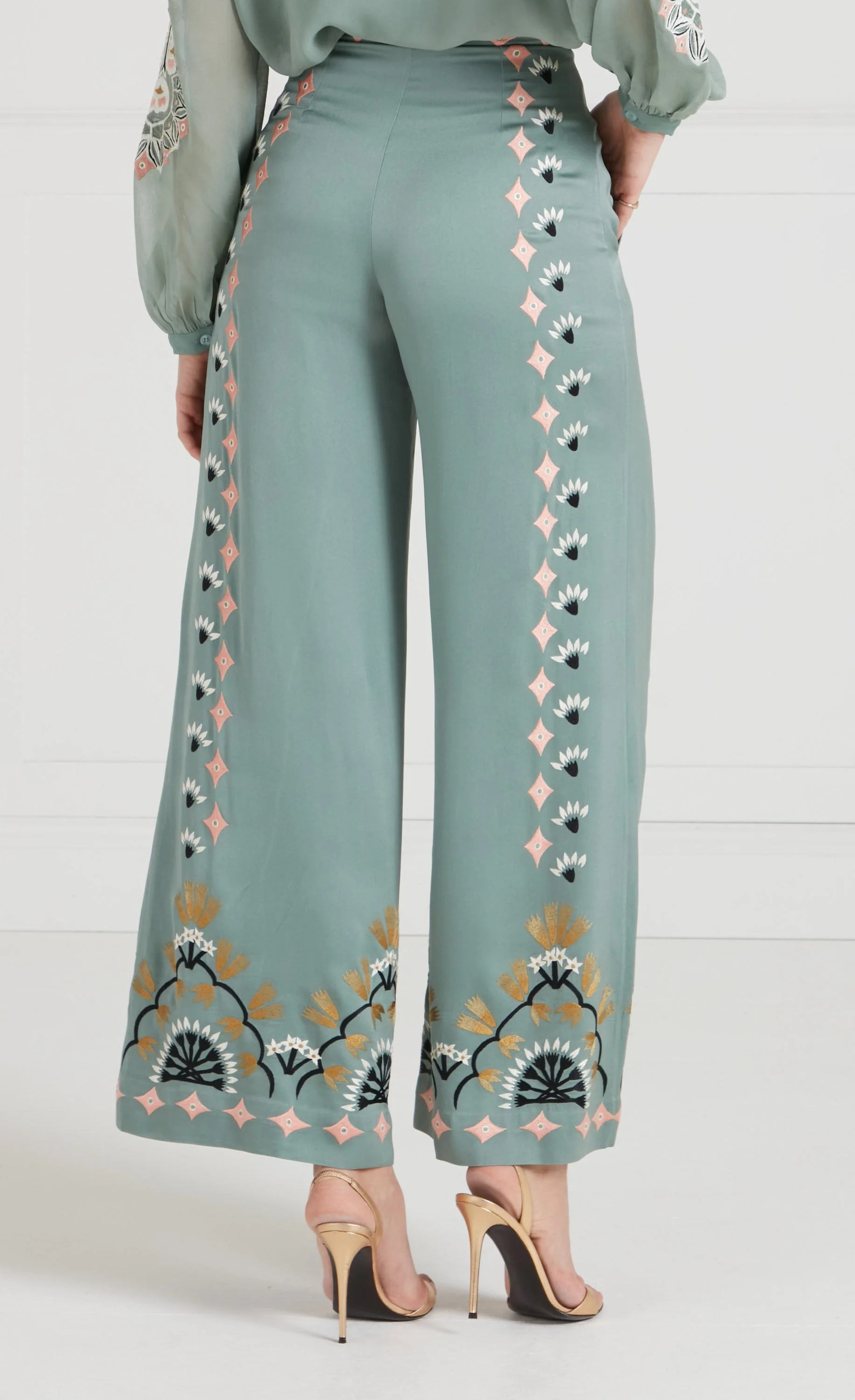 Rosalba Trousers - Jade Green - Image 4