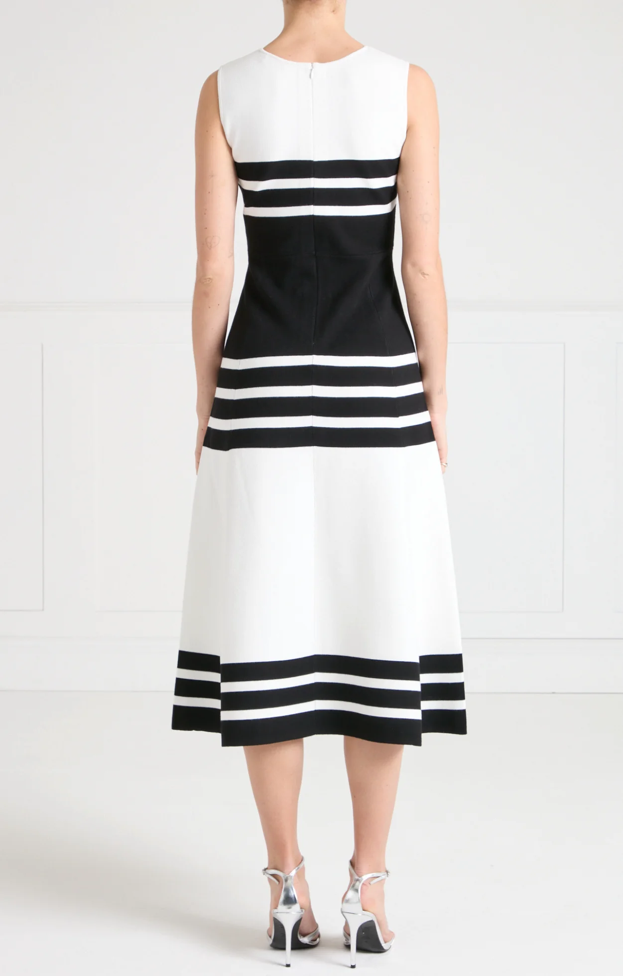 Sailor Knit Dress - Black/White - Image 5