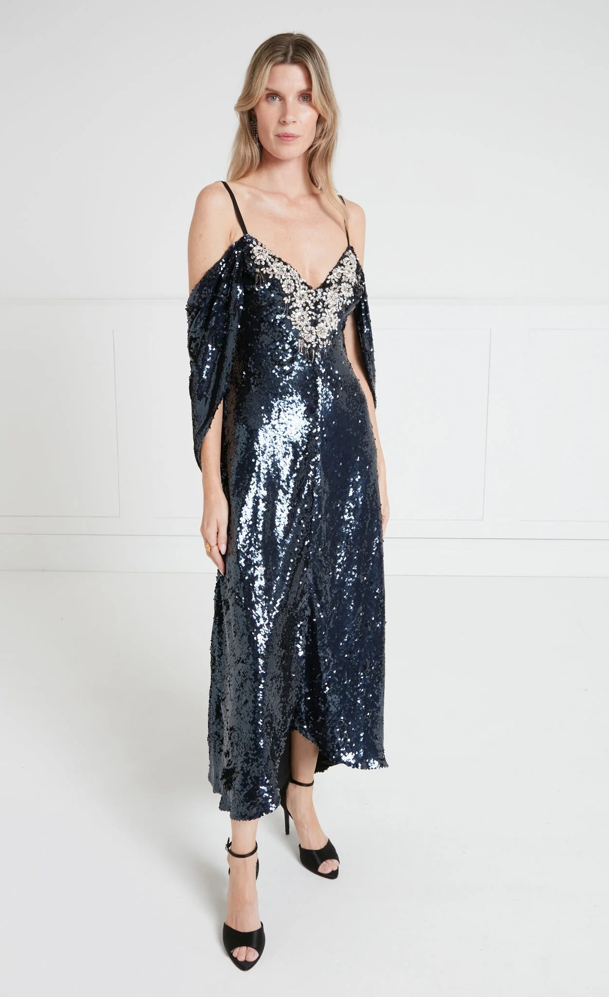 Salma Strappy Dress - Midnight - Image 3