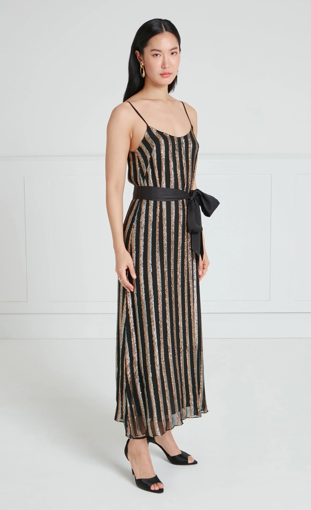 Selena Slip Dress - Black - Image 3