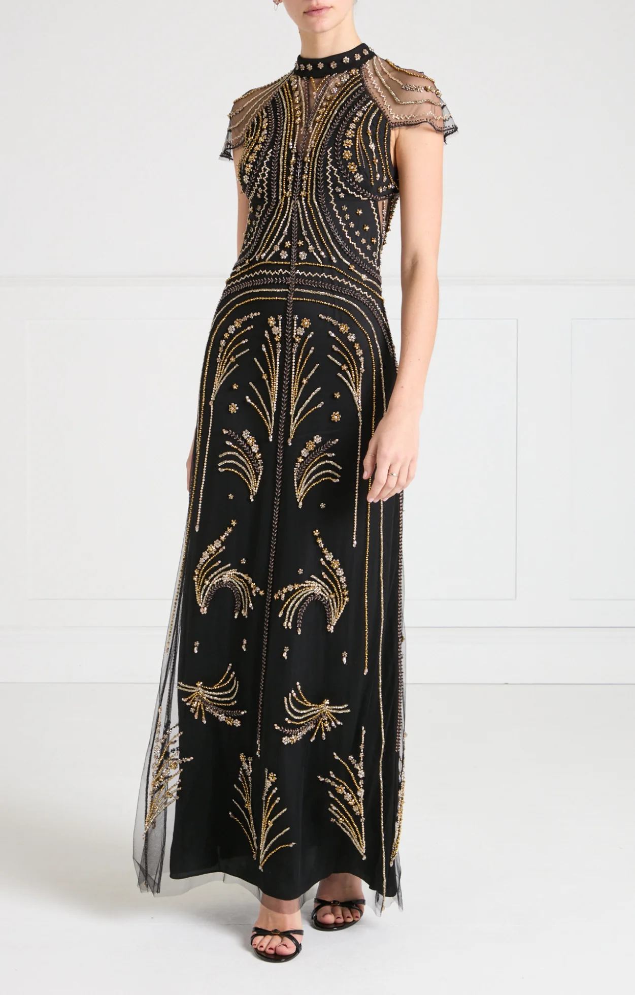 Serayha Gown - Black & Gold - Image 2