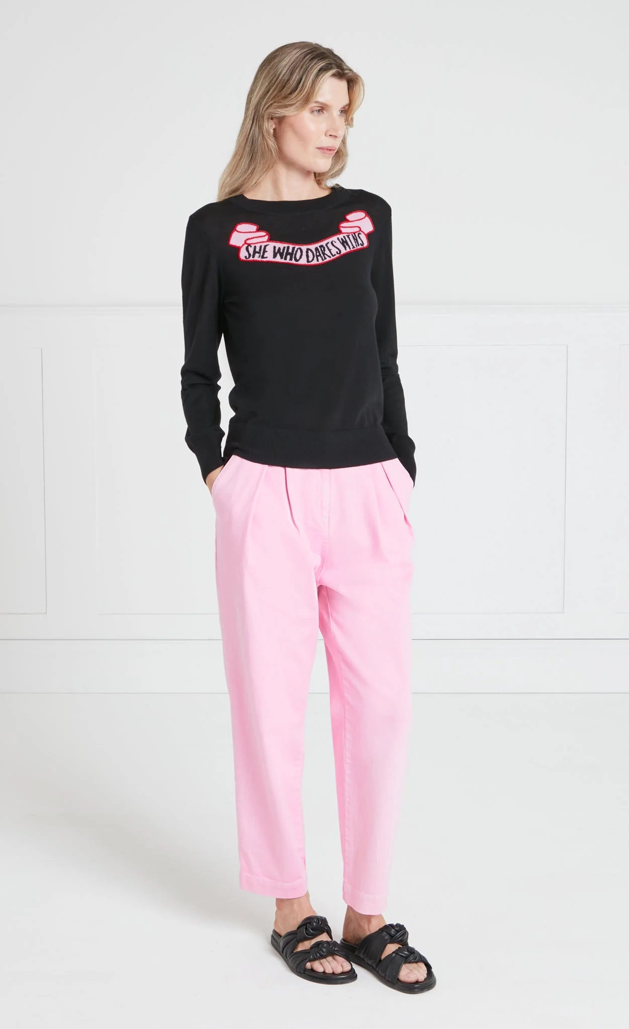 She Who Dares Jumper - Black - Image 6