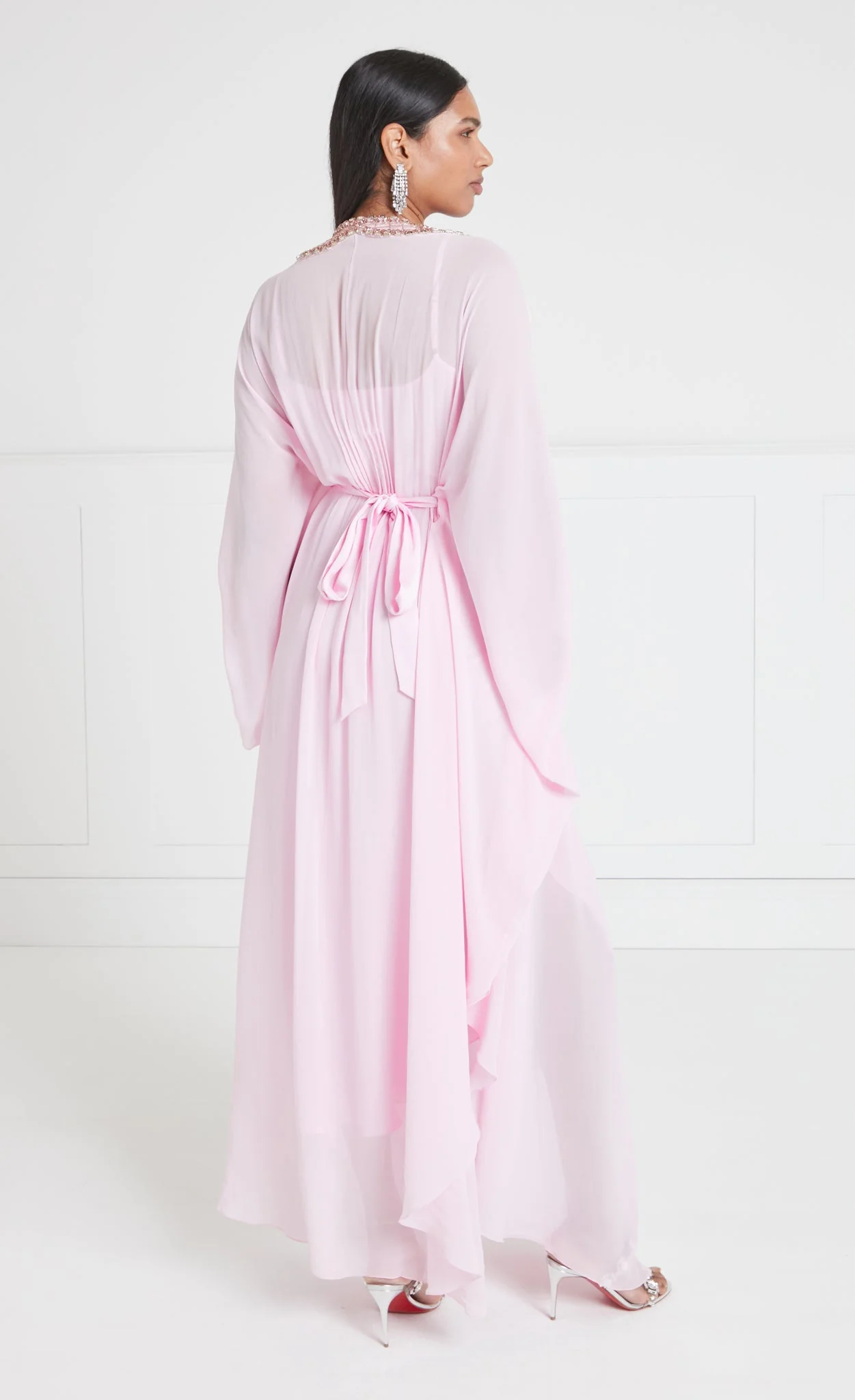 Sofia Long Kaftan - Powder Pink - Image 4