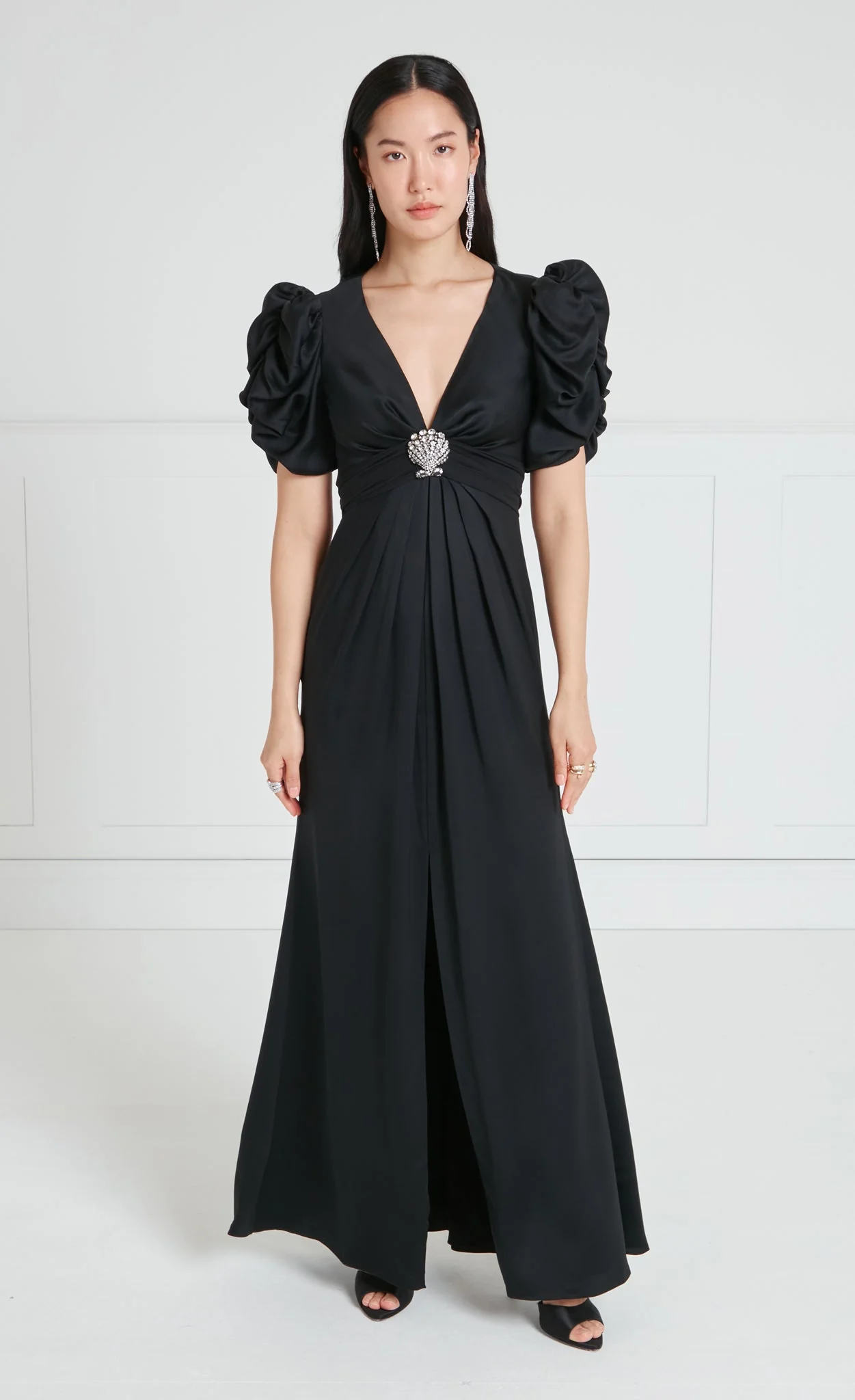 Sofia Sleeved Dress - Black - Image 3