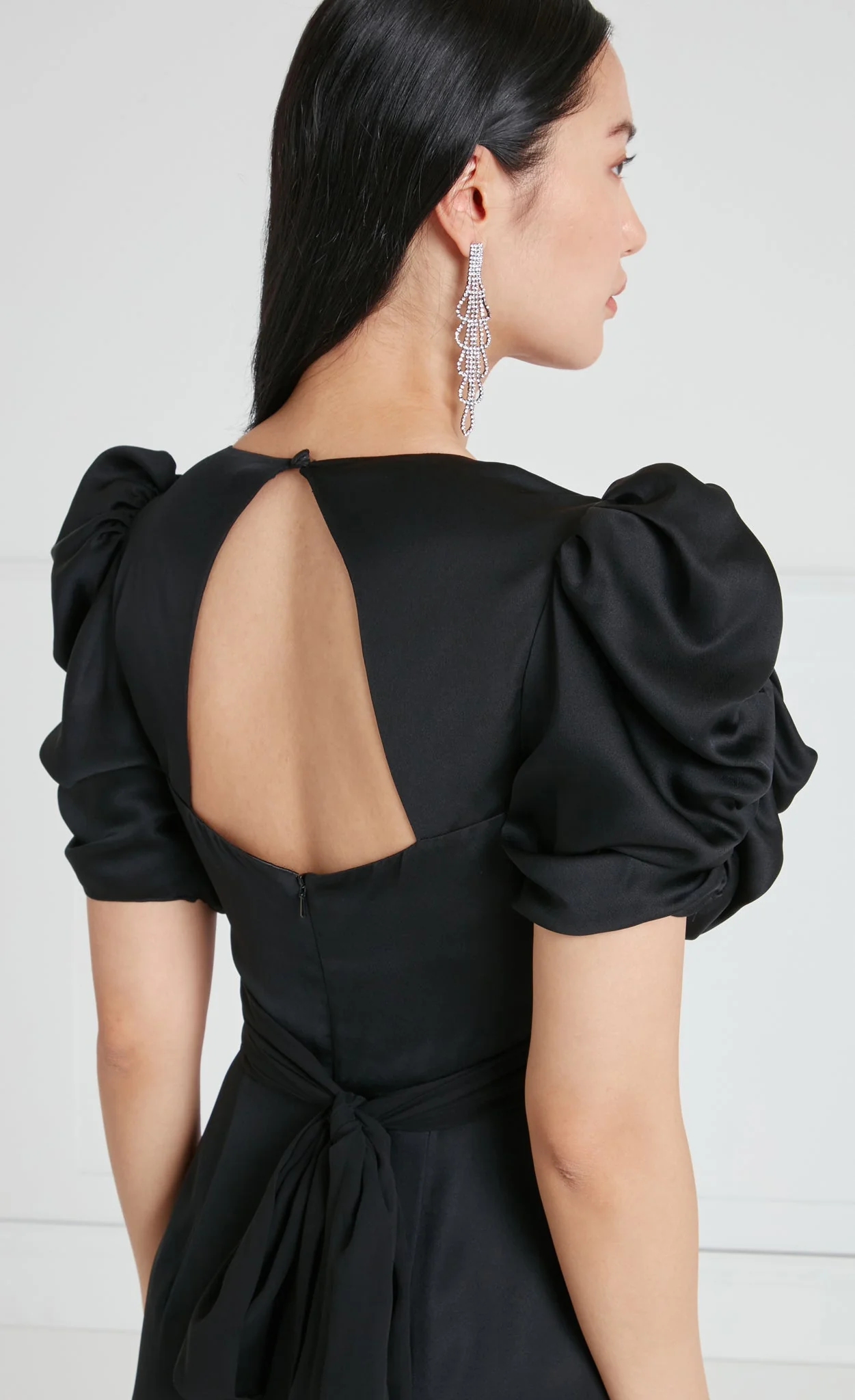 Sofia Sleeved Dress - Black - Image 7